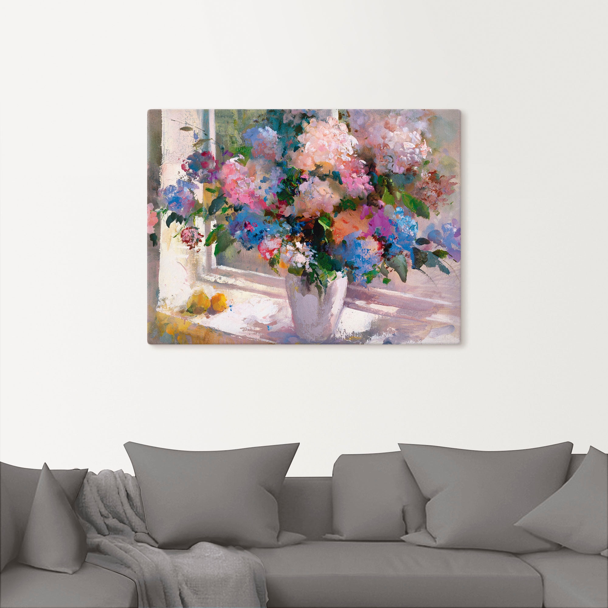 Artland Leinwandbild »Hortensie«, Blumen, (1 St.), auf Keilrahmen gespannt