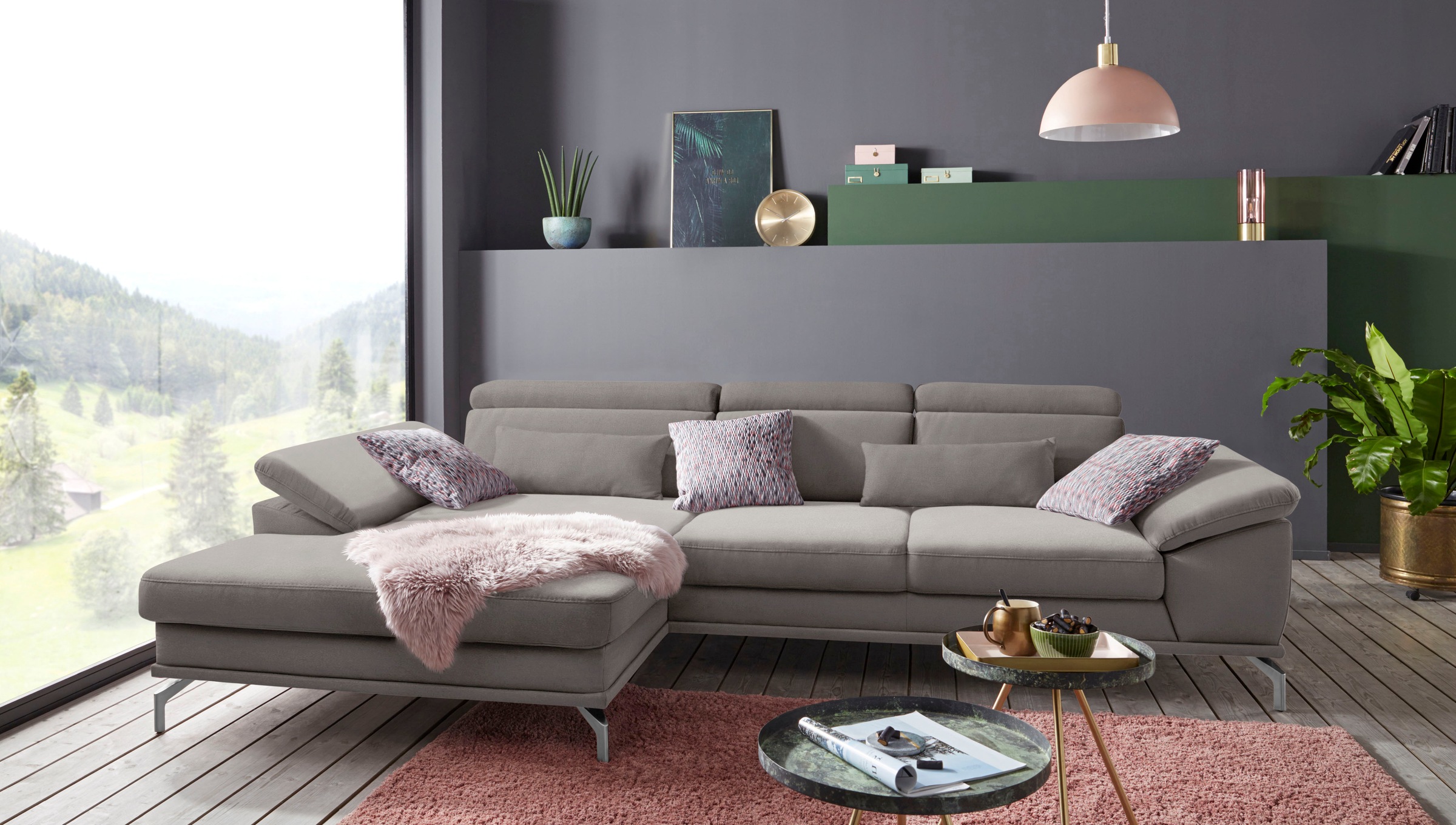 sit&more Ecksofa »Scorpio L-Form«, inklusive Sitztiefenverstellung, wahlweise mit Kopfverstellung
