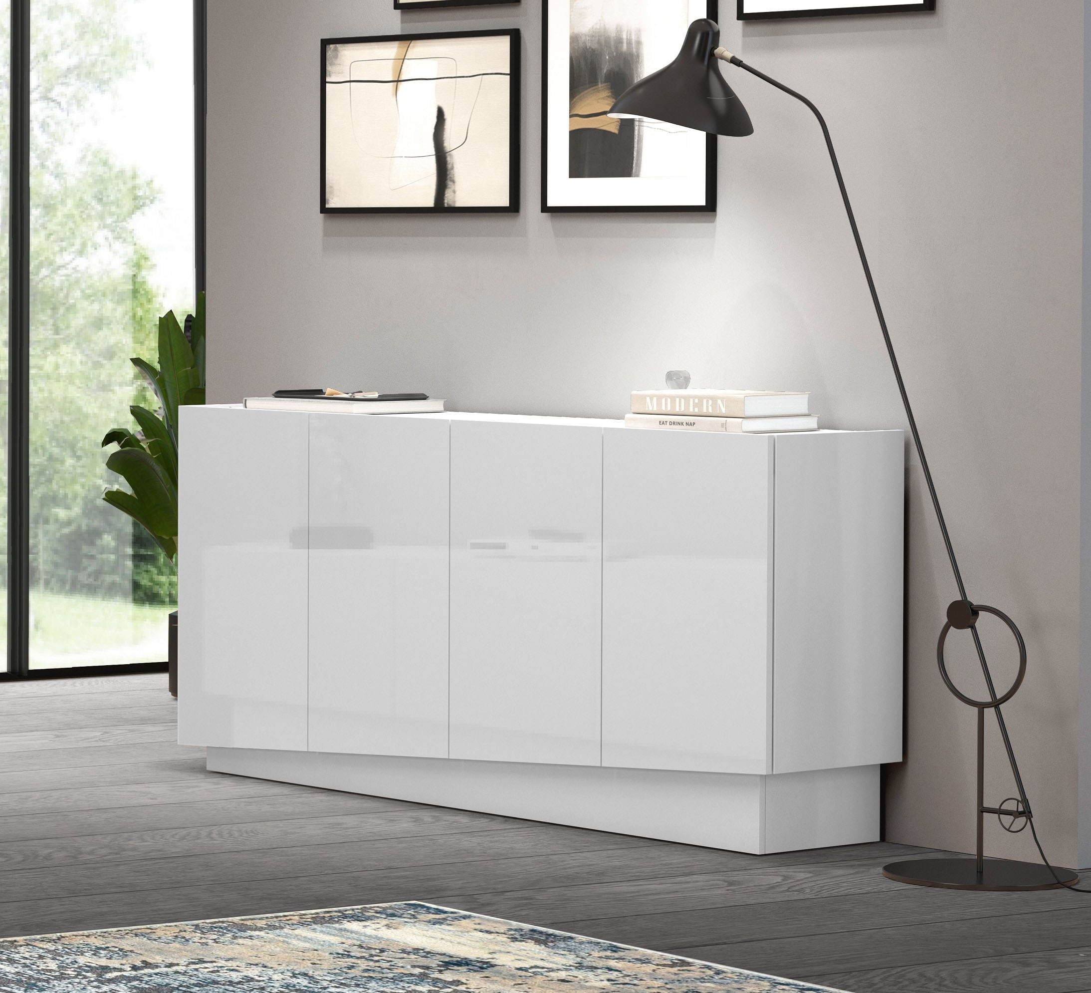 INOSIGN Sideboard »VELA, Sideboard, Breite 160 cm, Design mit schrägen Türen«, (1 St.), Made in Italy, Maße-B/T/H: 160x35x75,Sideboard, Anrichte, Kommode