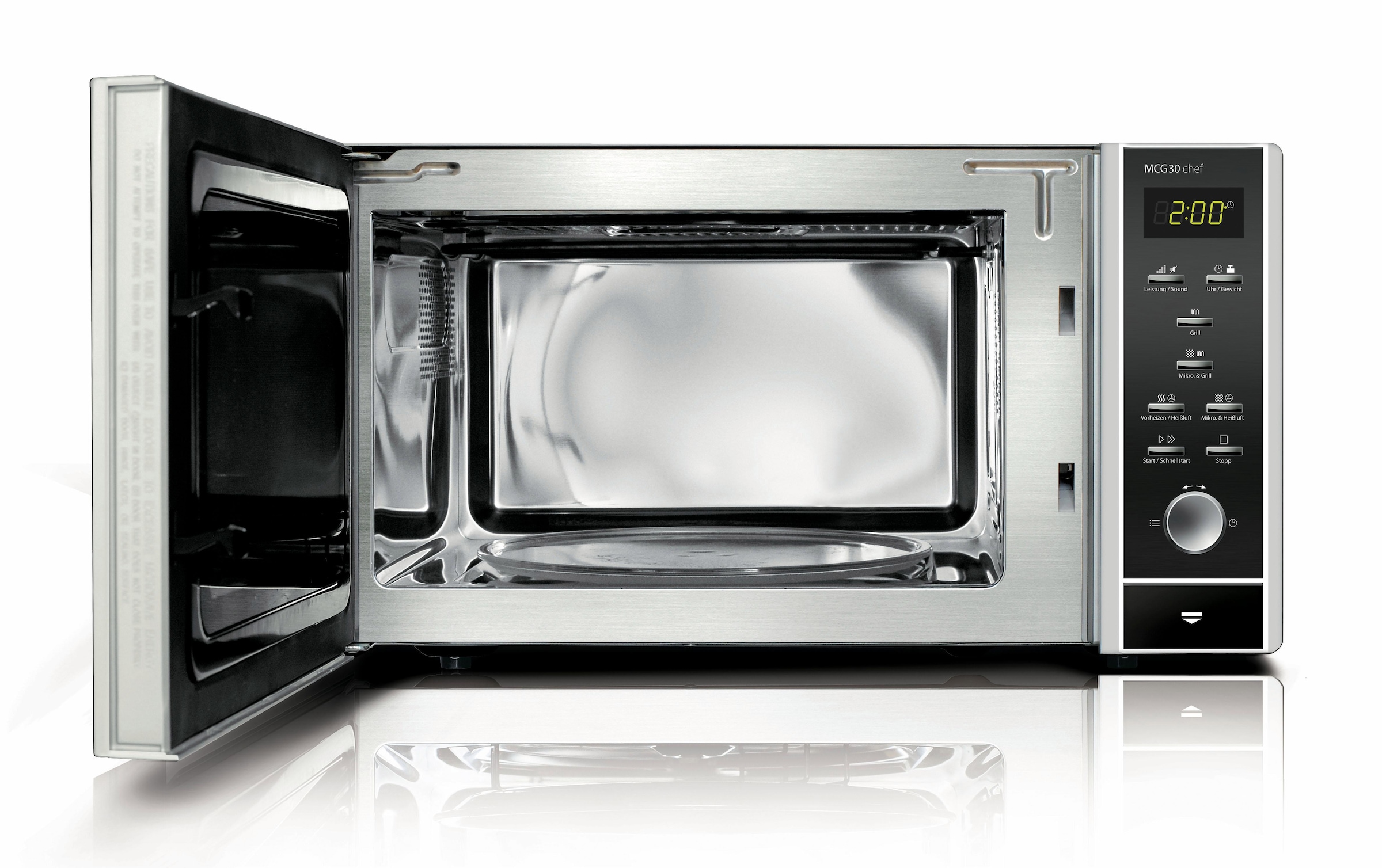 Caso Mikrowelle »MCG30 chef« Grill | Heißluft | Mikrowelle 2200 W 3 in 1, Edelstahl