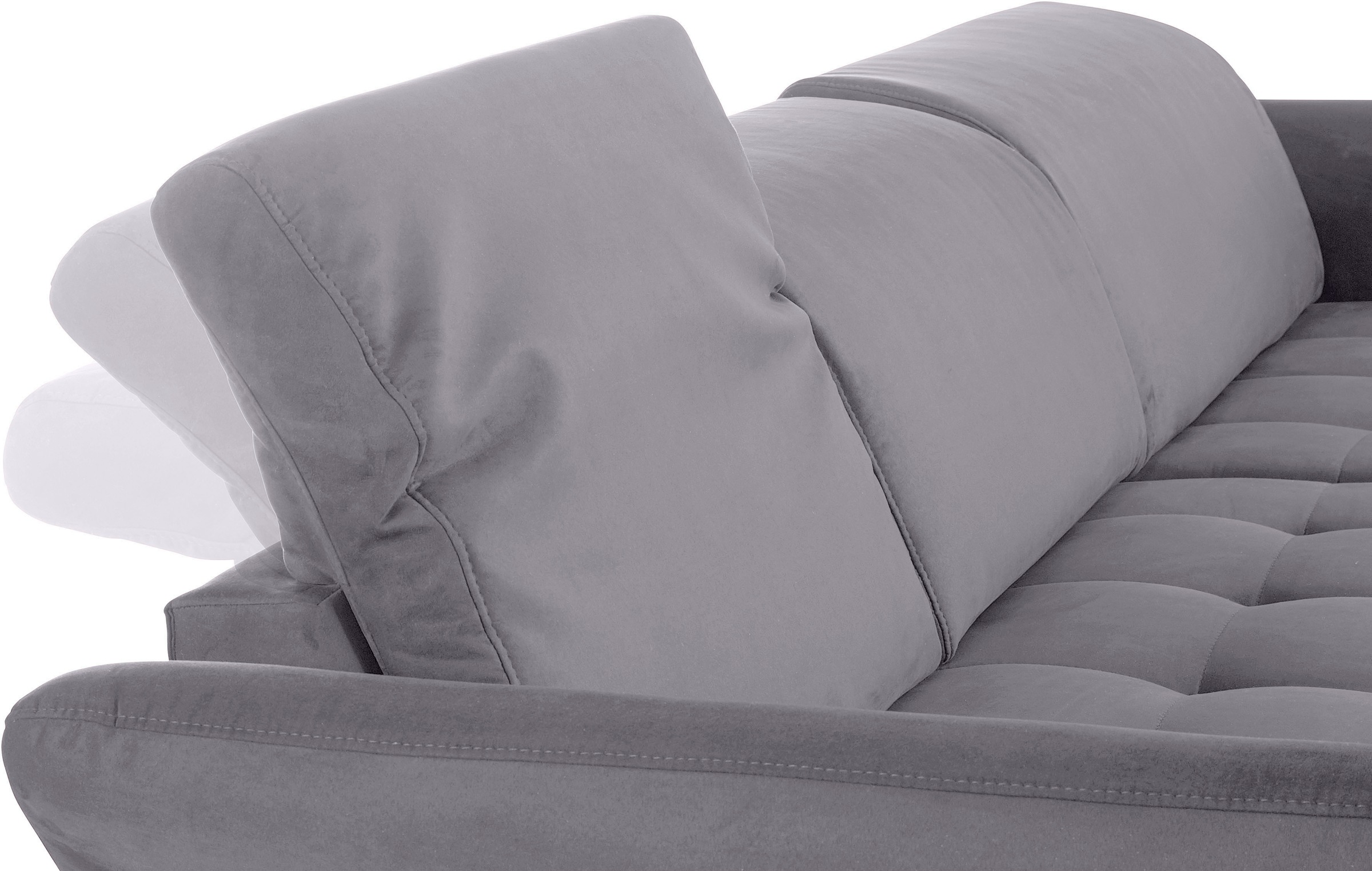 INOSIGN Ecksofa »Fresh L-Form«, Federkern, wahlweise Kopfteilverstellung und motorischer Vorziehsitz