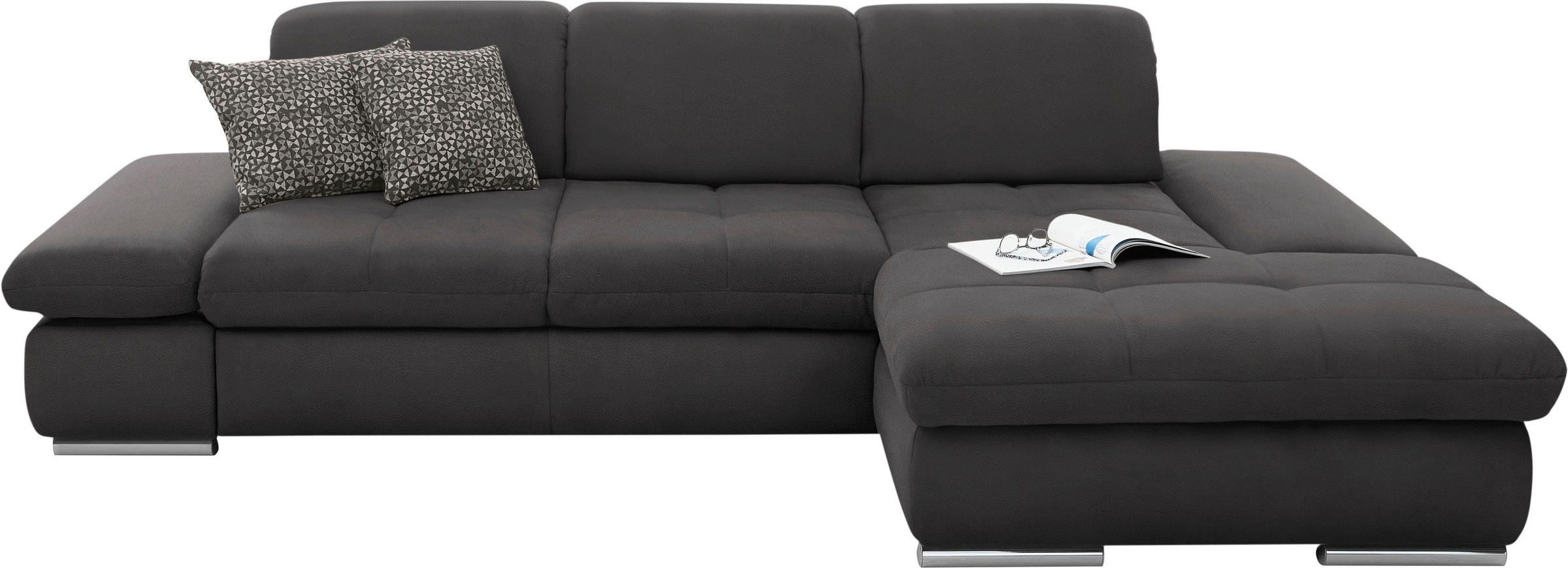 set one by Musterring Ecksofa »SO4100 V«, mit verstellbaren Kopfteilen, wah günstig online kaufen