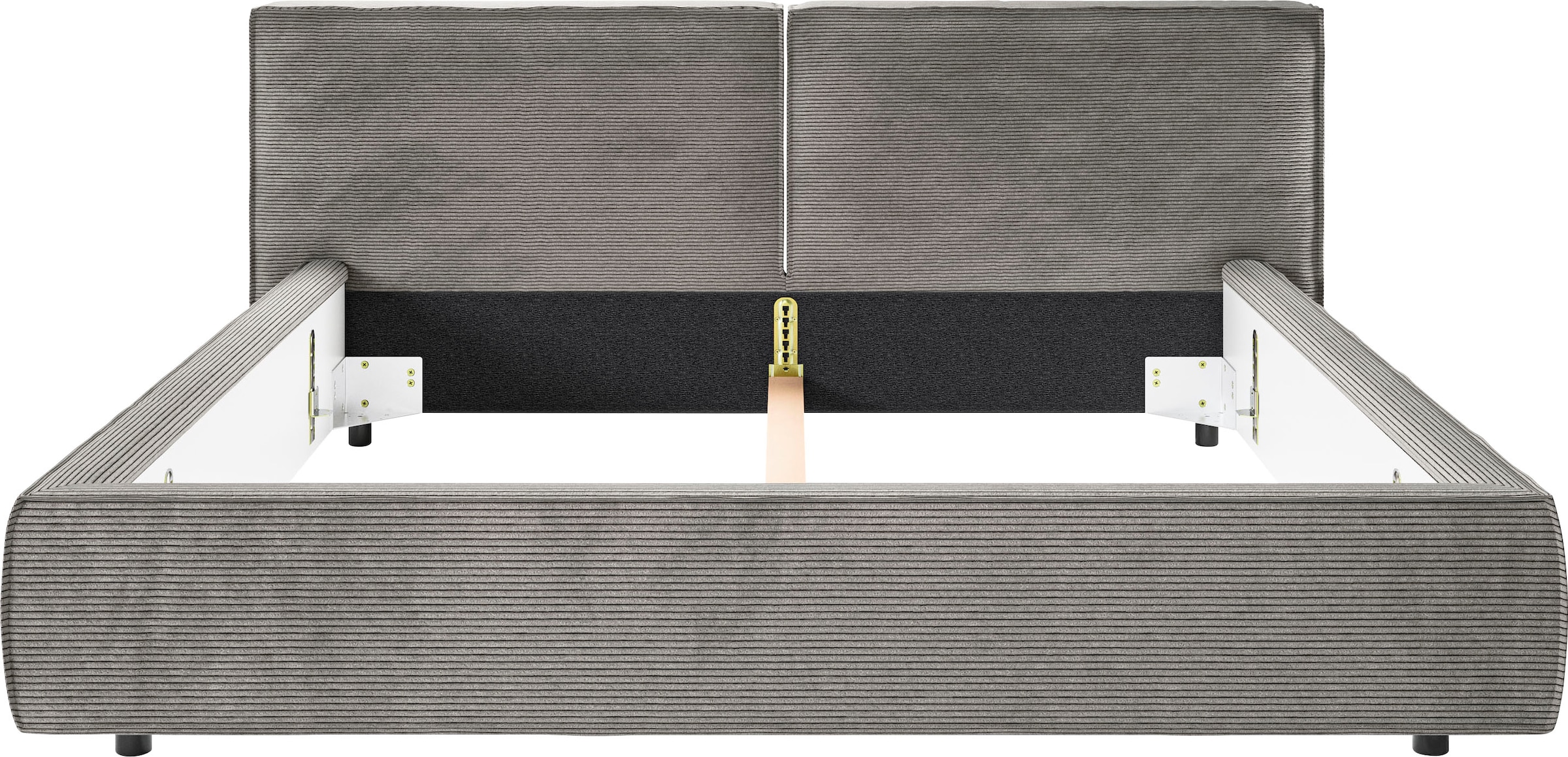 Home affaire Polsterbett »Adrina mit Biesenoptik, Feincord und Luxus-Microfaser« bis 280kg, auch in Überlänge 220 cm, 4 Breiten bis 200cm