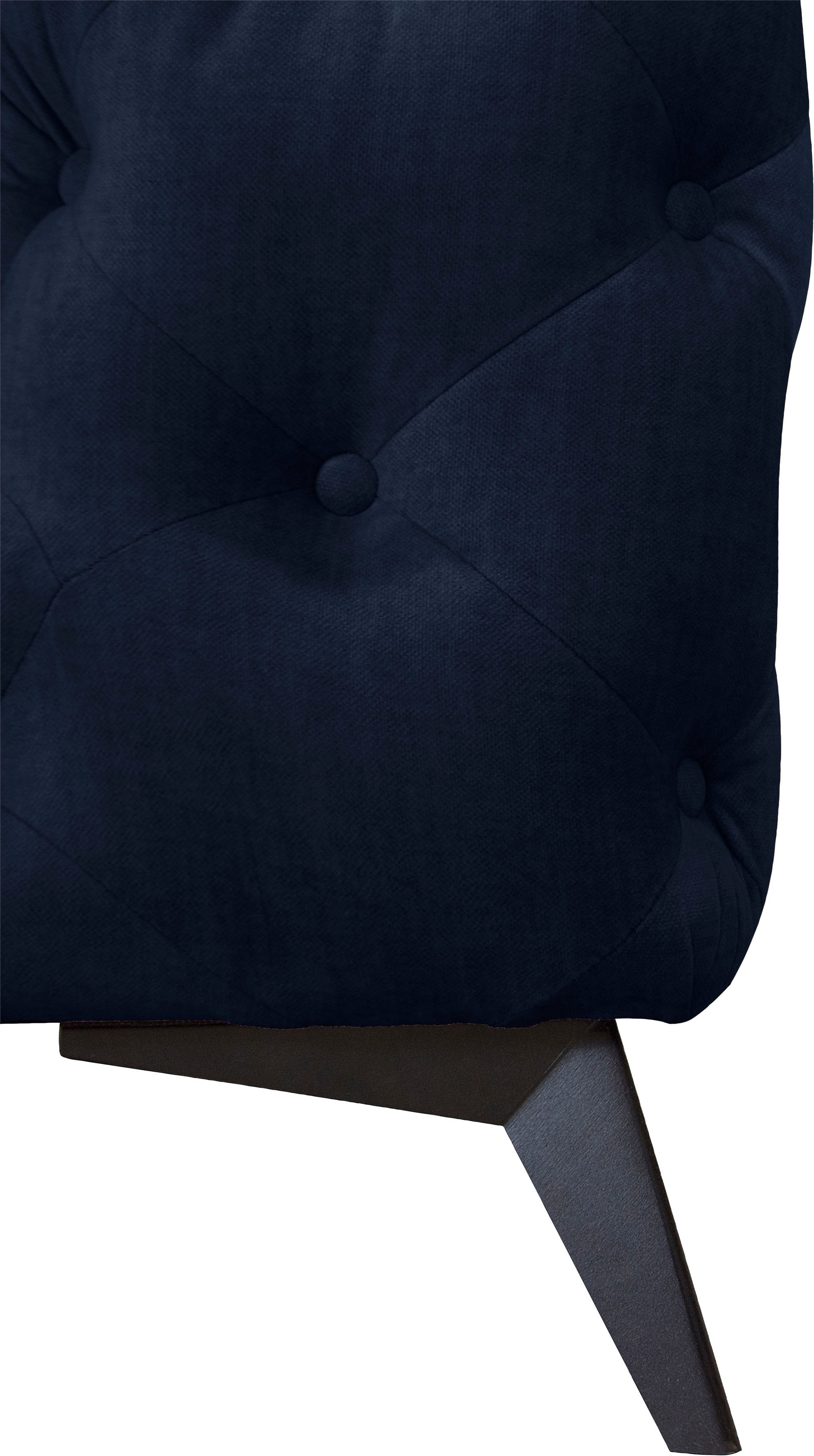 Leonique Chesterfield-Sofa »Ecksofa GLYNIS L-Form mit Wellenunterfederung, Maße B/T/H 264/204/75cm«, aufwändige Knopfheftung, moderne Chesterfield Optik, Fußfarbe wählbar