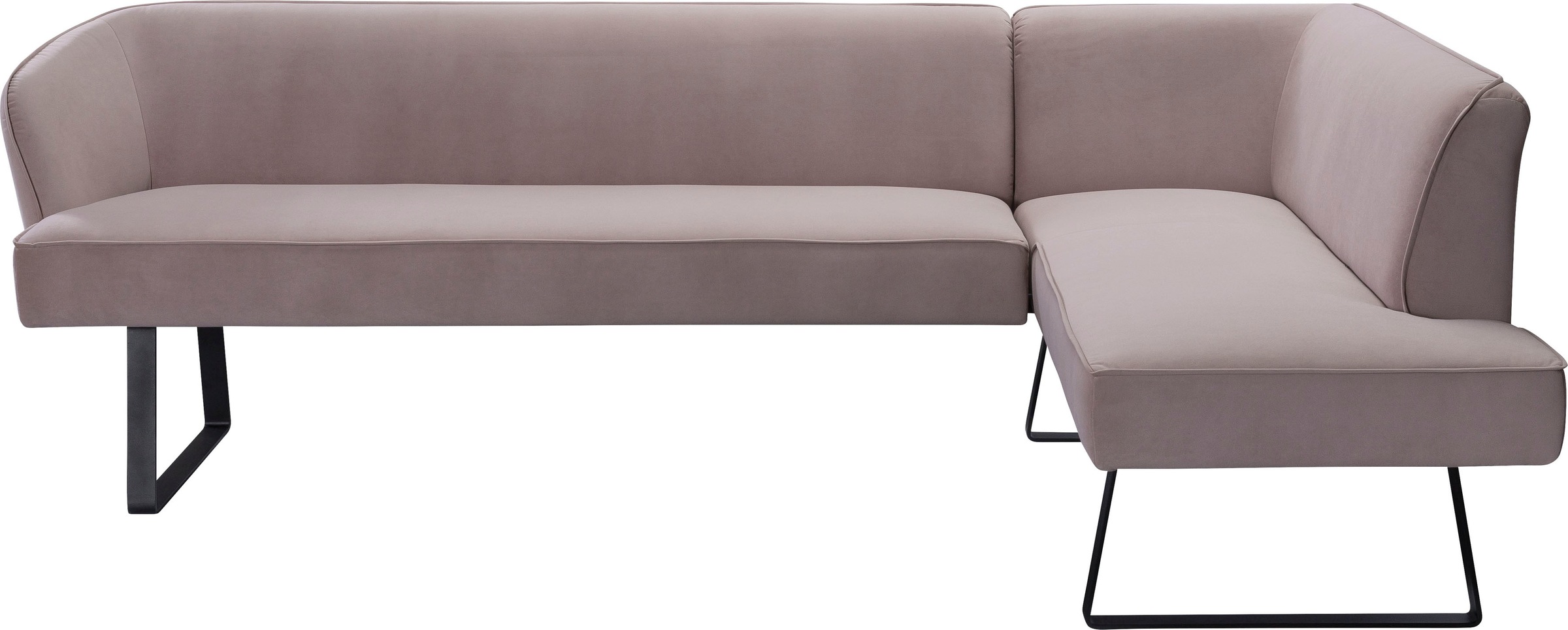 exxpo - sofa fashion Eckbank "Americano", mit Keder und Metallfüßen, Bezug günstig online kaufen