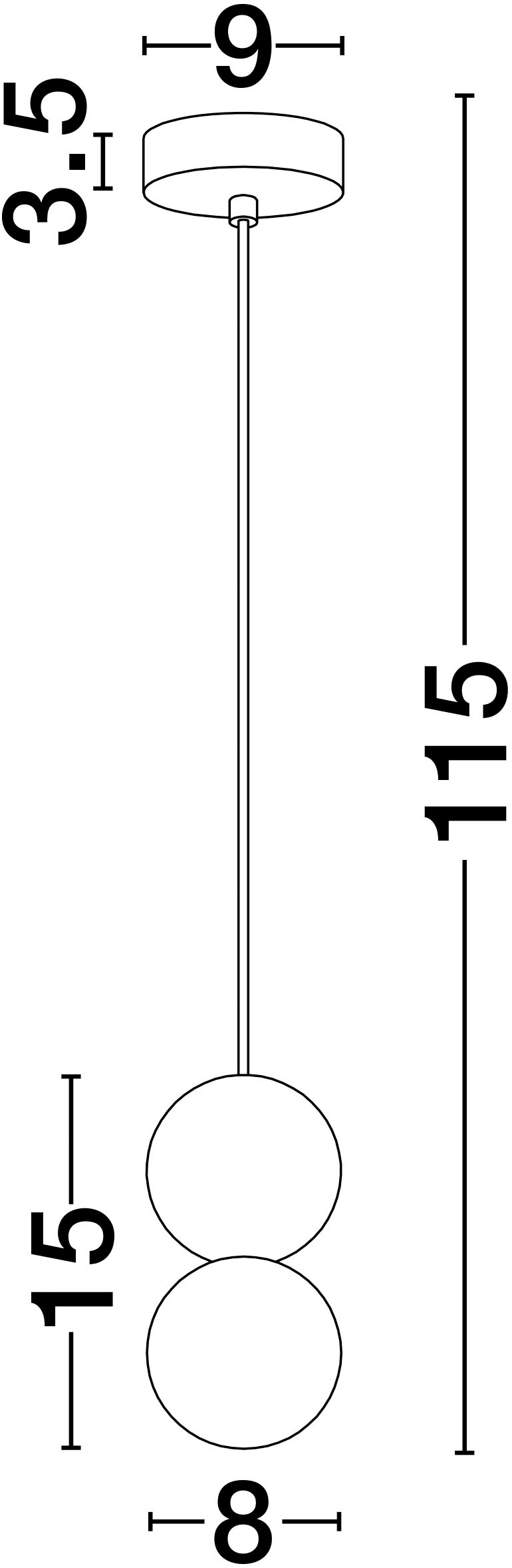 Nova Luce Pendelleuchte »ZERO« G9 1 Stk.