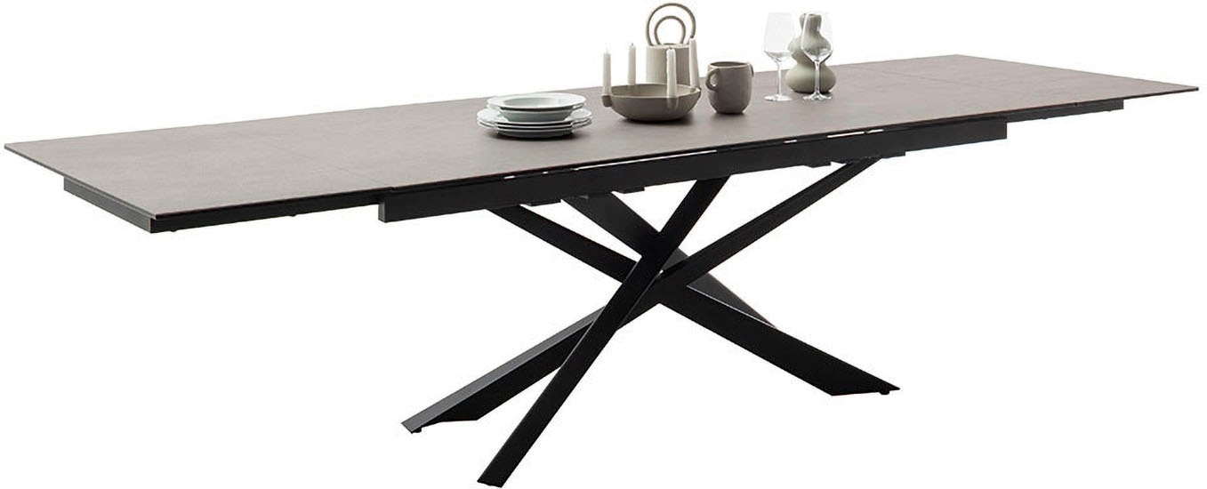MCA furniture Esstisch »TESERO Auszugtisch 200-300 cm«, (Einzelstück), Keramik,Metall,Marmor-Optik,ausziehbar,belastbar 100kg,10-12 Pers.