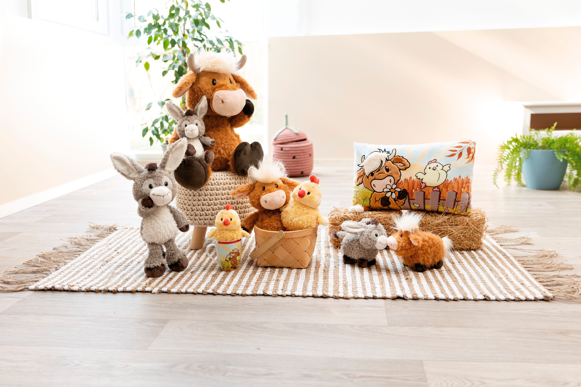 Nici Kuscheltier »Farm Friends, Hochlandrind McMooray, 18 cm«, stehend