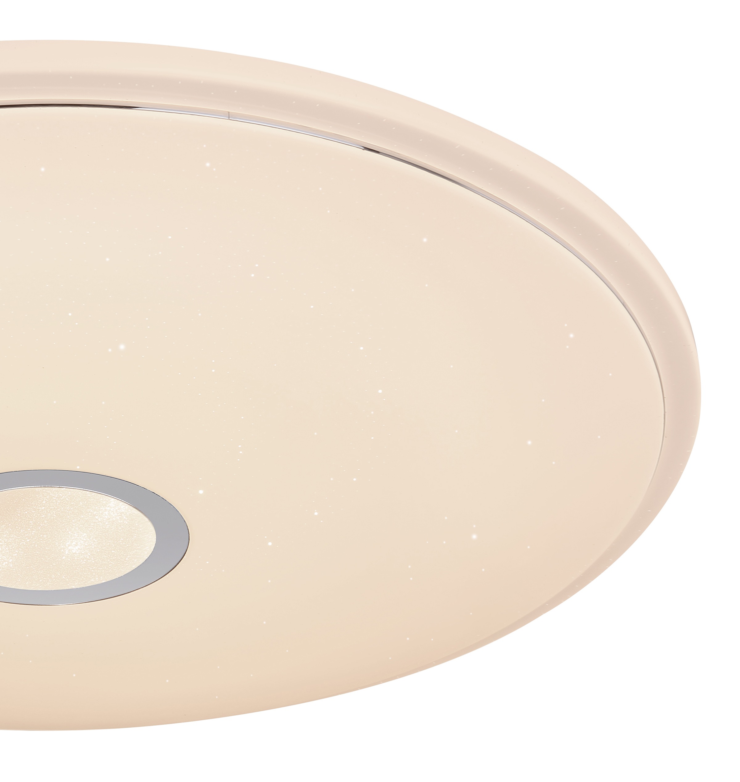 GLOBO LIGHTING Deckenleuchte »CONNOR« LED-Modul 1 Stk. Deckenleuchte Weiß/Opal, Chromring, RGB, SmartLight, LED 30W
