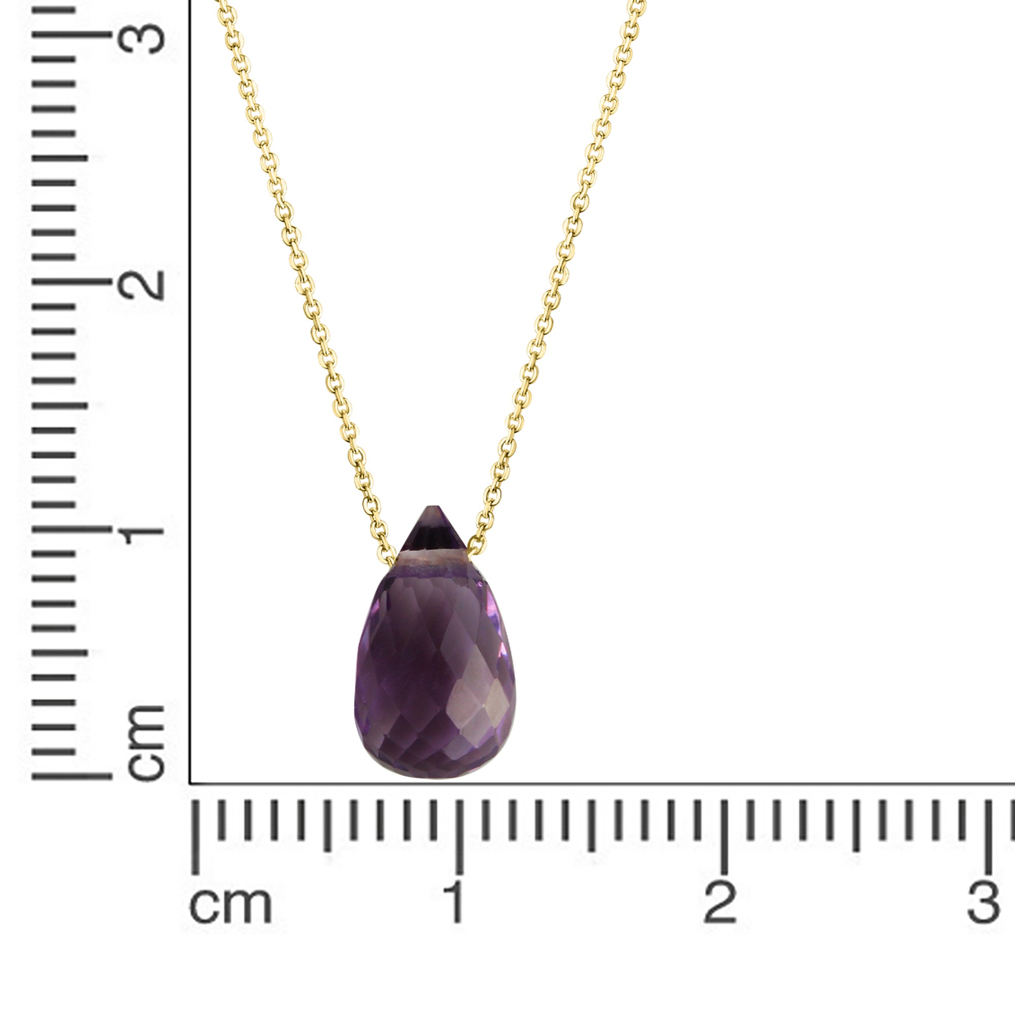 CELESTA Kette mit Anhänger »375 Gelbgold Amethyst«