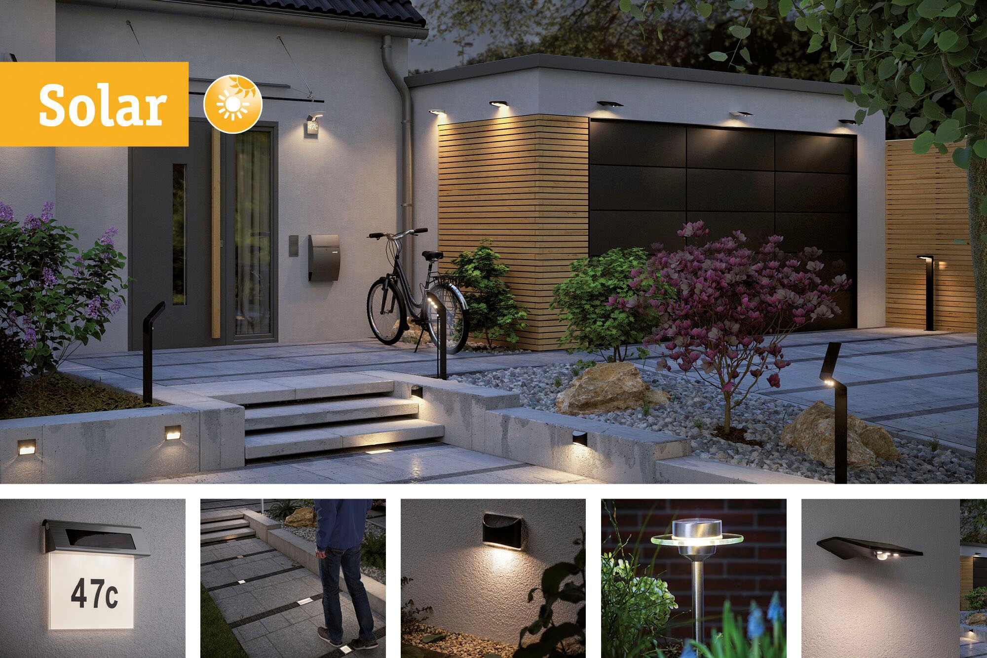 Pauleen LED Gartenleuchte »Sunshine Purity«, LED-Modul, 2er Set,  Solarbetrieben, Erdspieß auf Raten bestellen