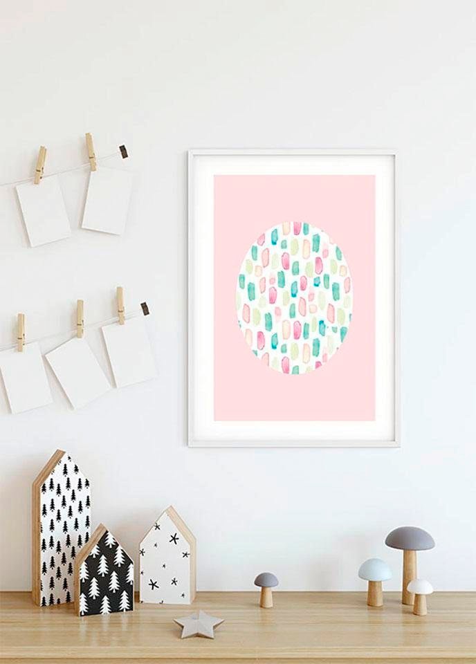 Komar Bild »Shelly Patterns Rose«, Blumen, (1 St.), Wandbild zur Dekoration - ohne Rahmen