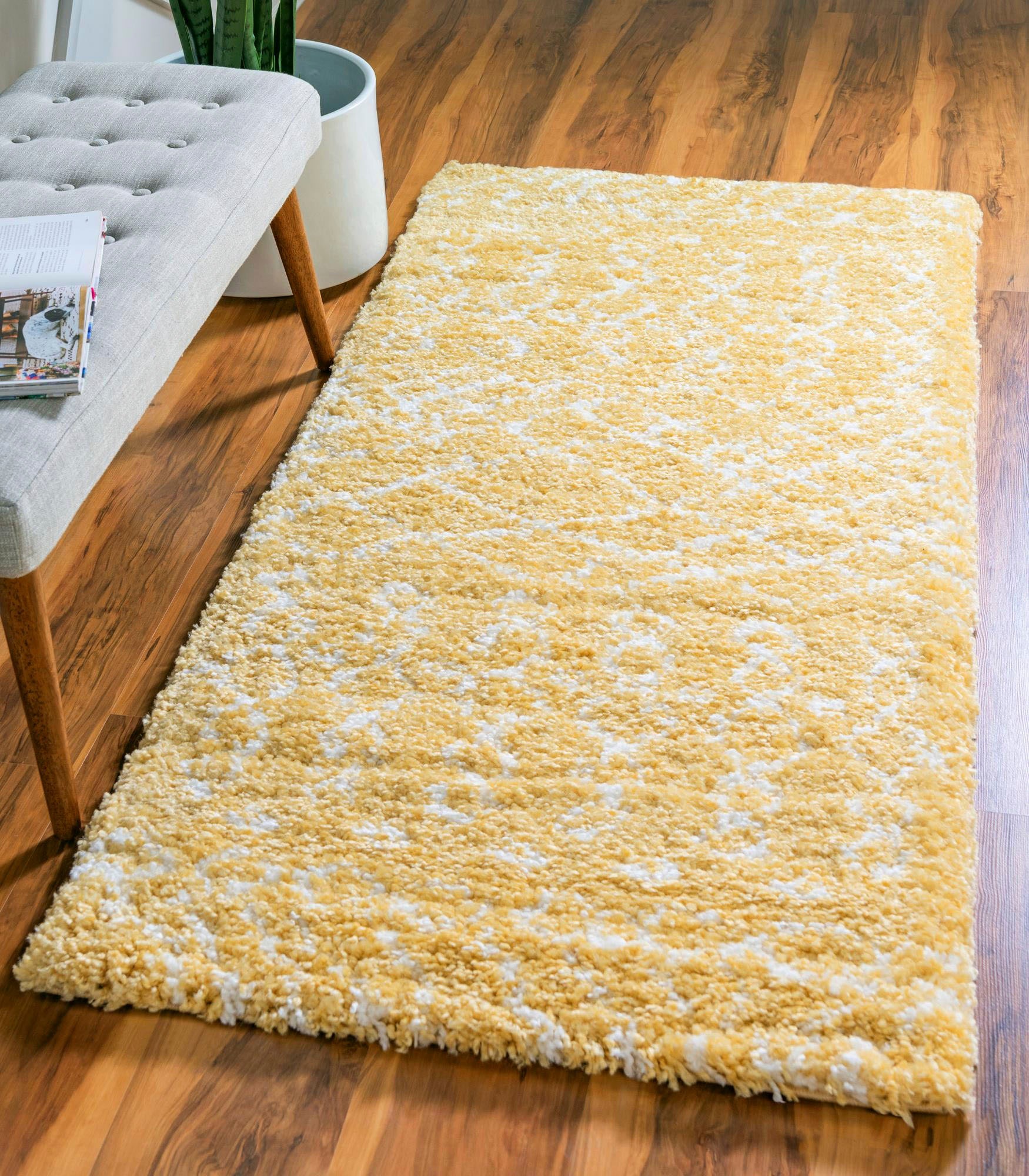 Myflair Möbel & Accessoires Hochflor-Läufer »Temara Shag Lagerräumung«, rechteckig, 51 mm Höhe, Teppich-Läufer, gewebt, Scandi Design, ideal im Flur & Schlafzimmer