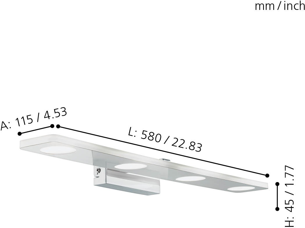 EGLO Wandleuchte »CABUS«, 4 flammig, Leuchtmittel LED-Board   LED fest inte günstig online kaufen