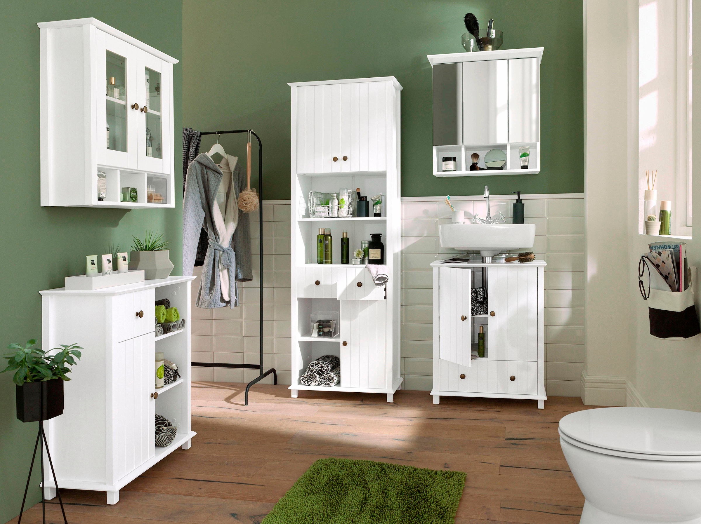 Home affaire Badkommode »Vili«, Badezimmerschrank, Unterschrank, Breite 60 cm, aus Massivholz