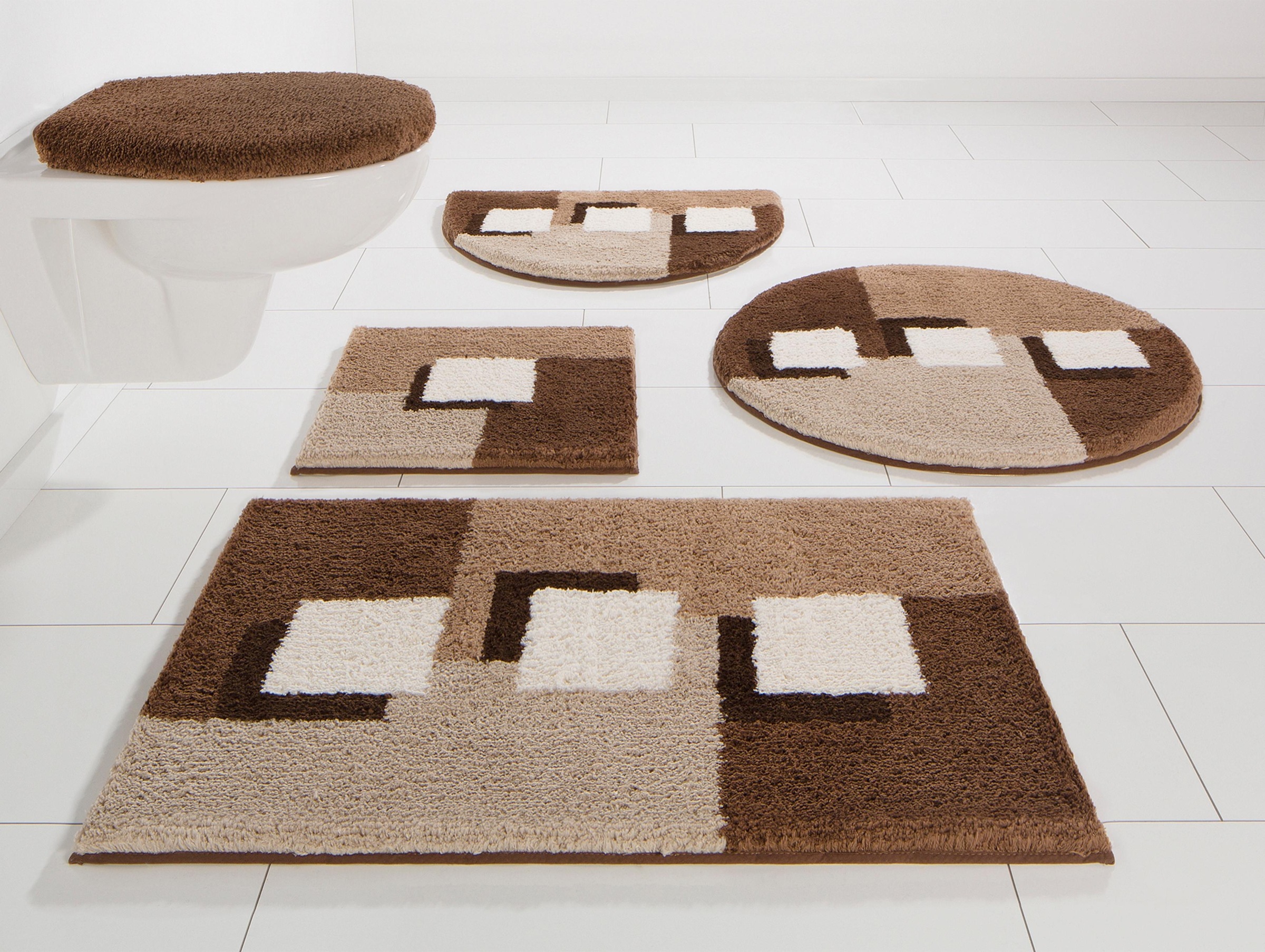 my home Badematte »Ada, Badvorleger, Badezimmer Teppich«, rutschhemmend bes günstig online kaufen