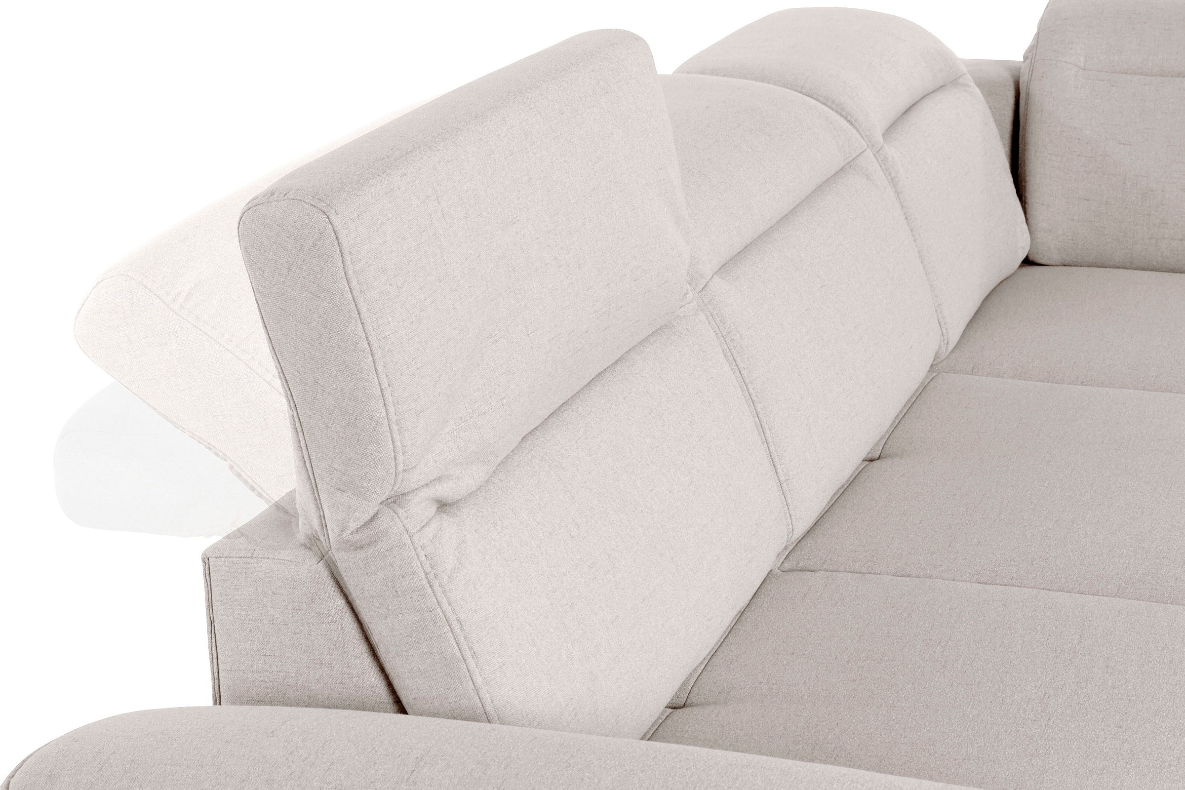 sit&more Ecksofa »Percy L-Form«, 15 cm Fußhöhe, Sitztiefenverstellung, wahlweise in 2 Fußfarben