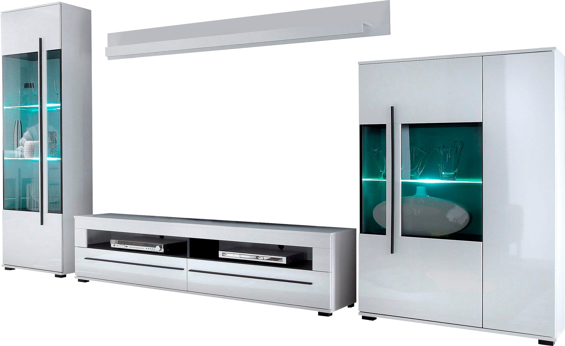 INOSIGN Wohnwand »Cantara, moderne Anbauwand, Wohnzimmer-Set, in Eiche Evok günstig online kaufen