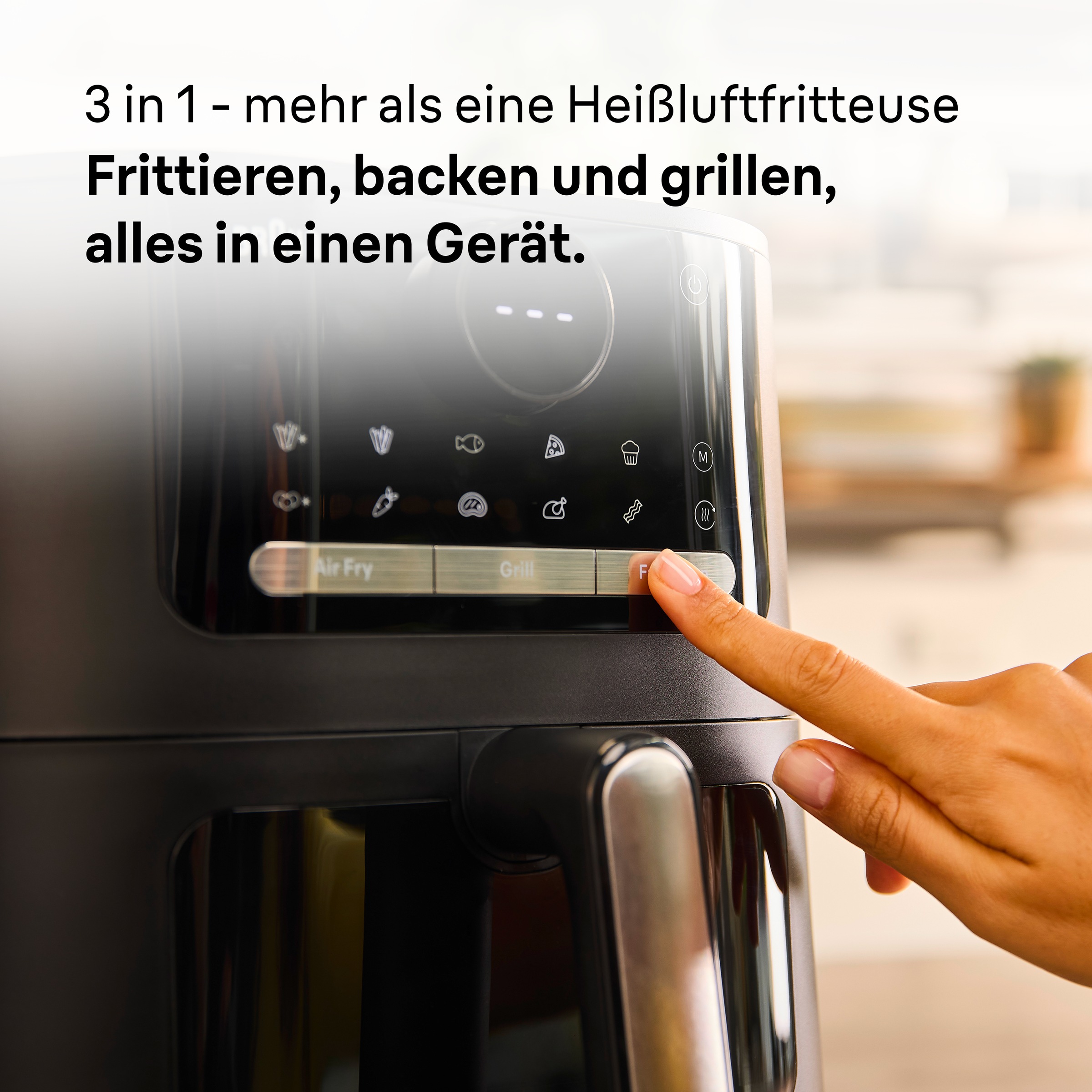 Braun Heißluftfritteuse »MultiFry HF 5073I BK schwarz«, 2000 W, mit Programmablaufanzeige und Restzeitanzeige
