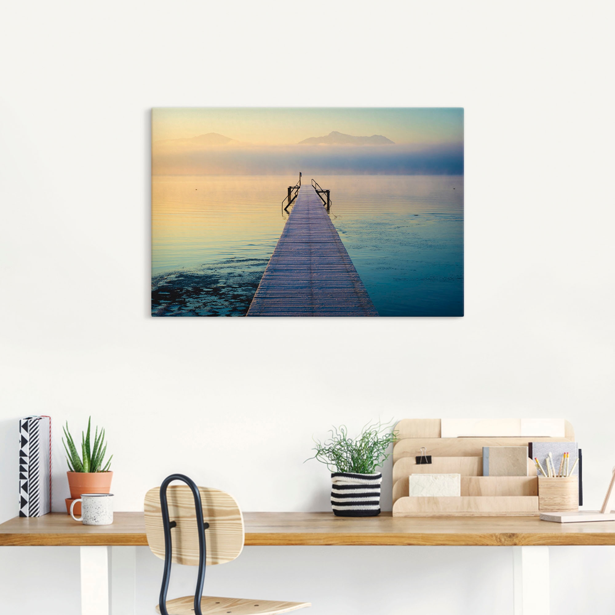 Artland Wandbild "Sonnenaufgang am Chiemsee", Seebilder, (1 St.), als Leinw günstig online kaufen