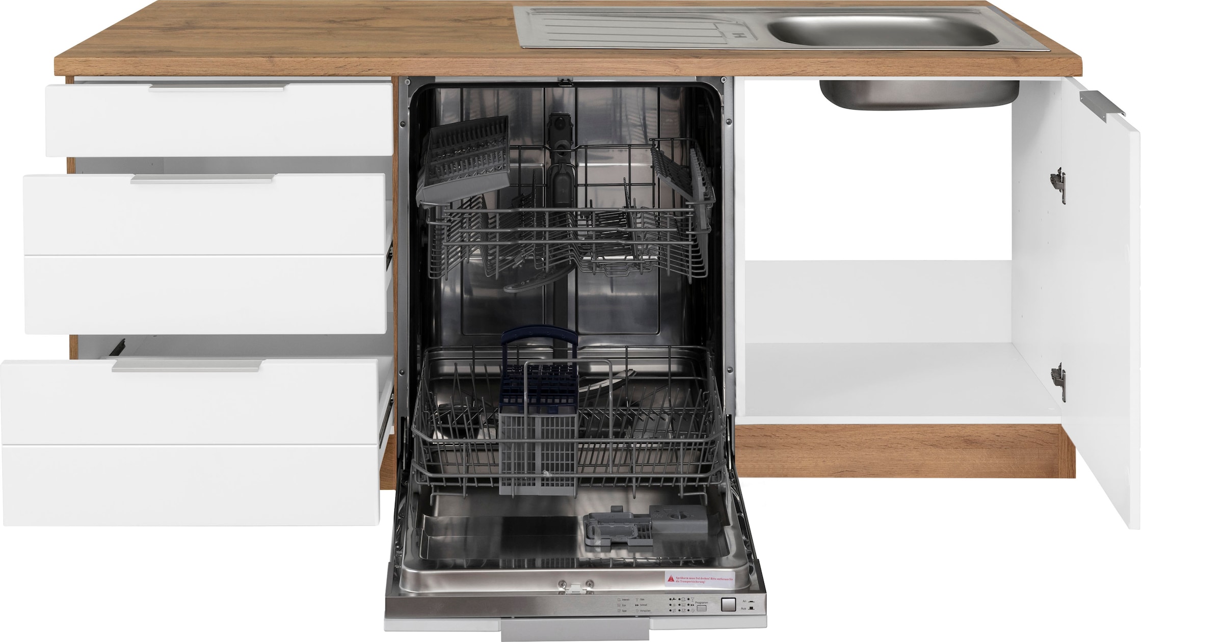 KOCHSTATION Winkelküche »KS-Luhe«, Stellbreite 240x270 cm, wahlweise mit oder ohne E-Geräten, MDF-Fronten