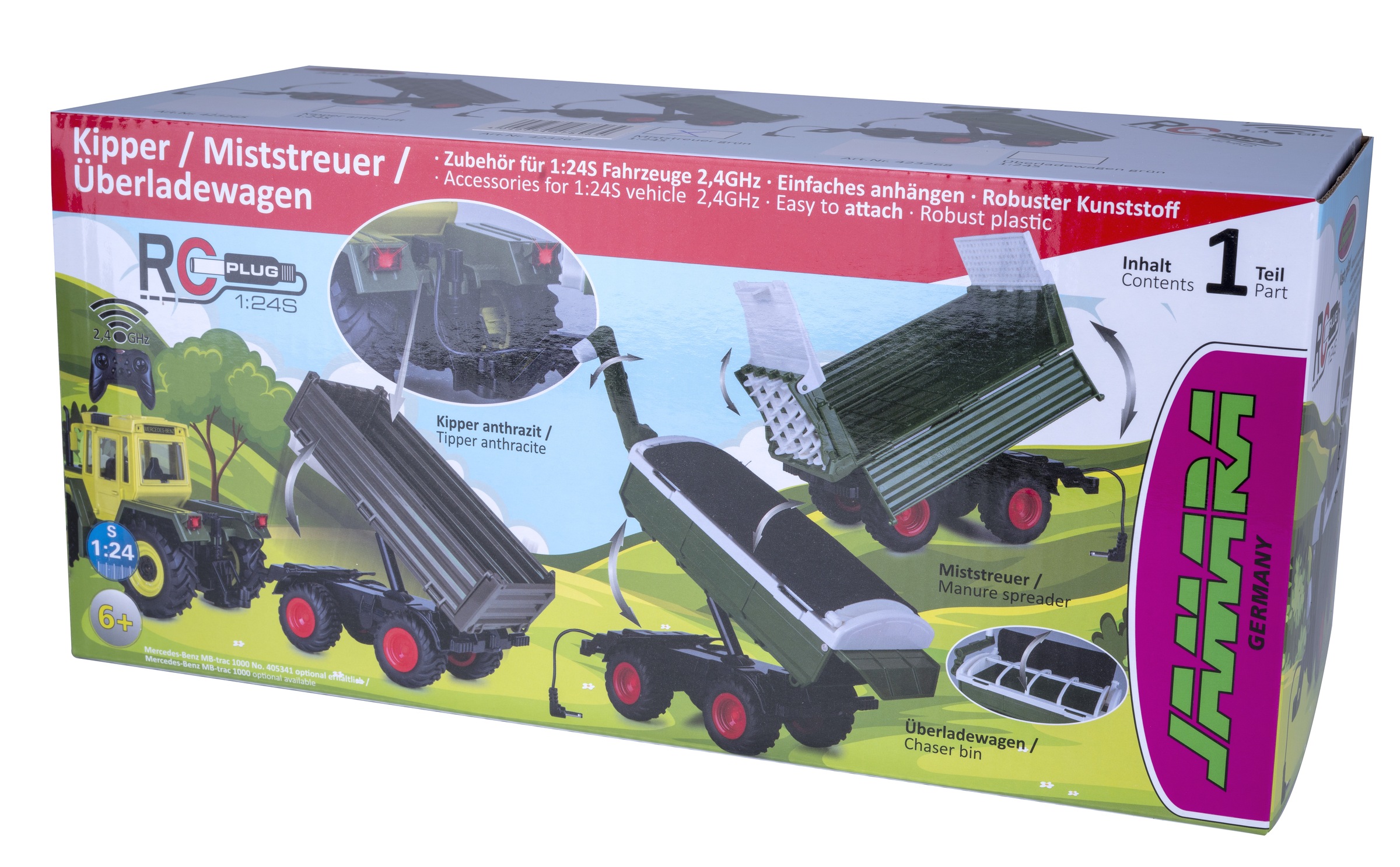 Jamara Spielzeug-Landmaschine »Überladewagen grün für RC-Traktor MB-trac 1000 S-Plug«