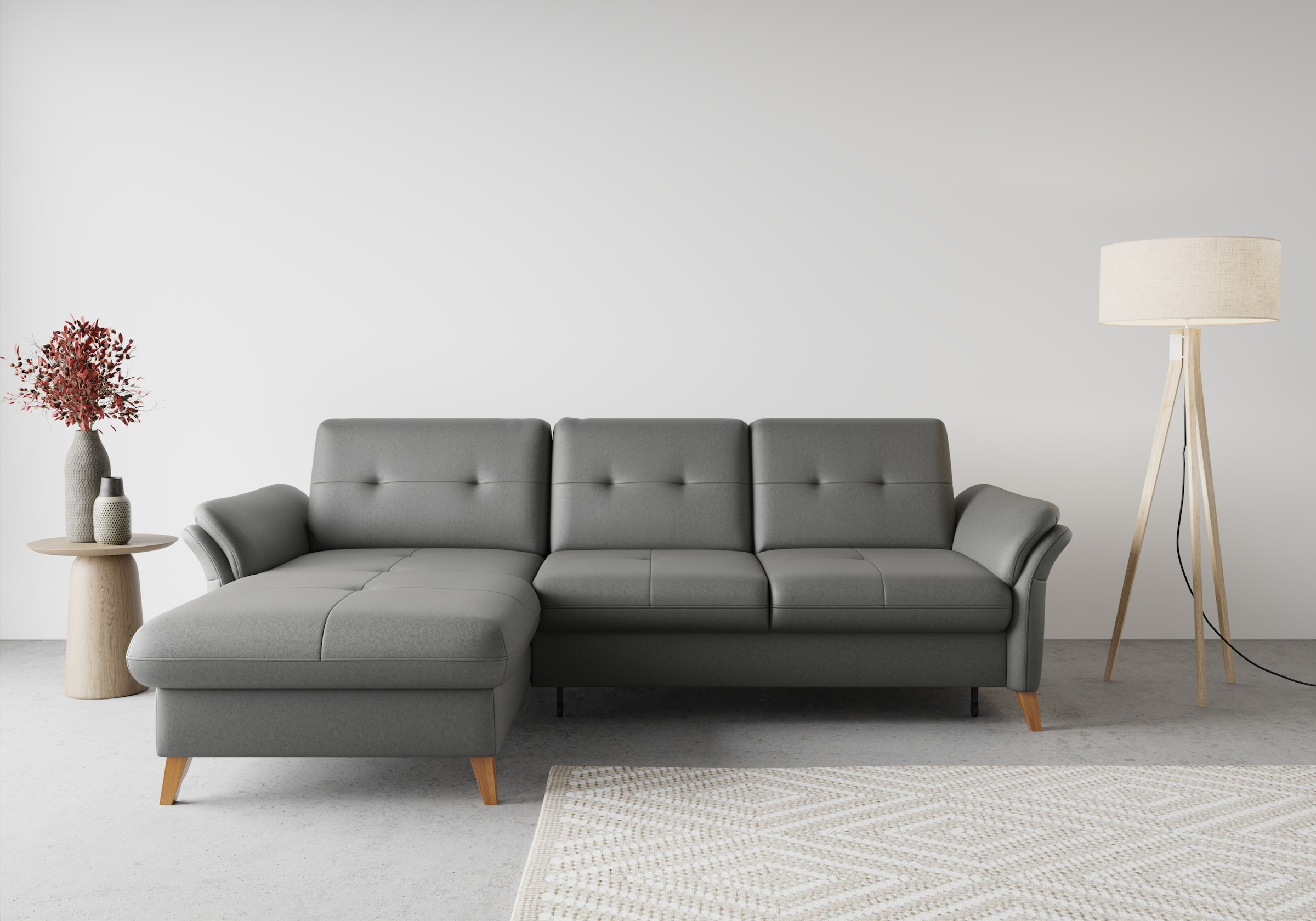 sit&more Ecksofa »Göteborg«, Sitztiefenverstellung und Federkern, wahlweise günstig online kaufen