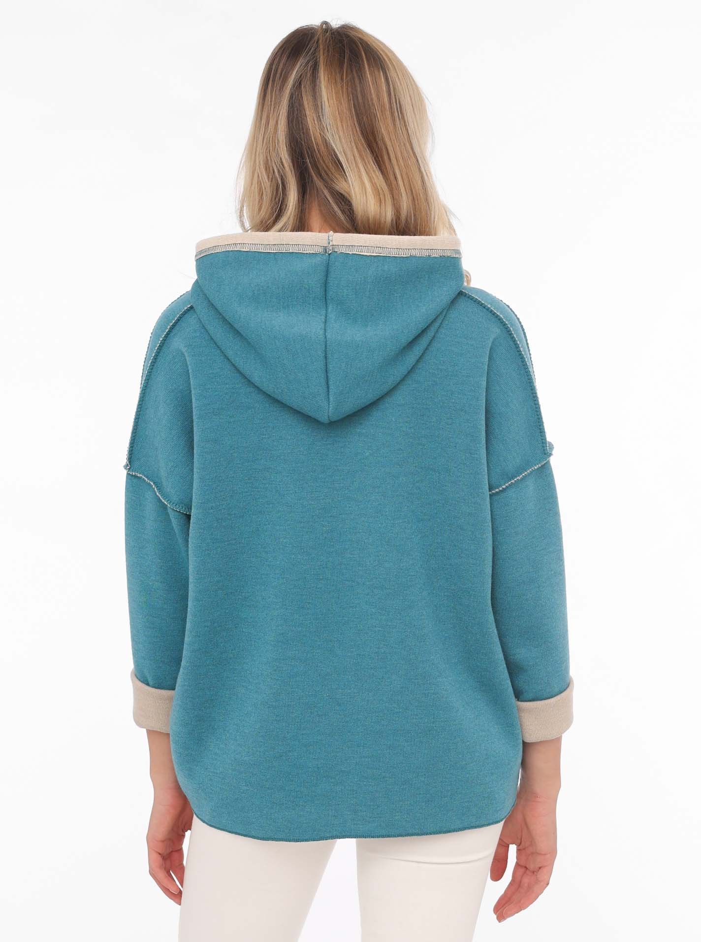 Zwillingsherz Hoodie »"Positive Mind"«, mit Kapuze, 3/4 Arm und Stempeldruck