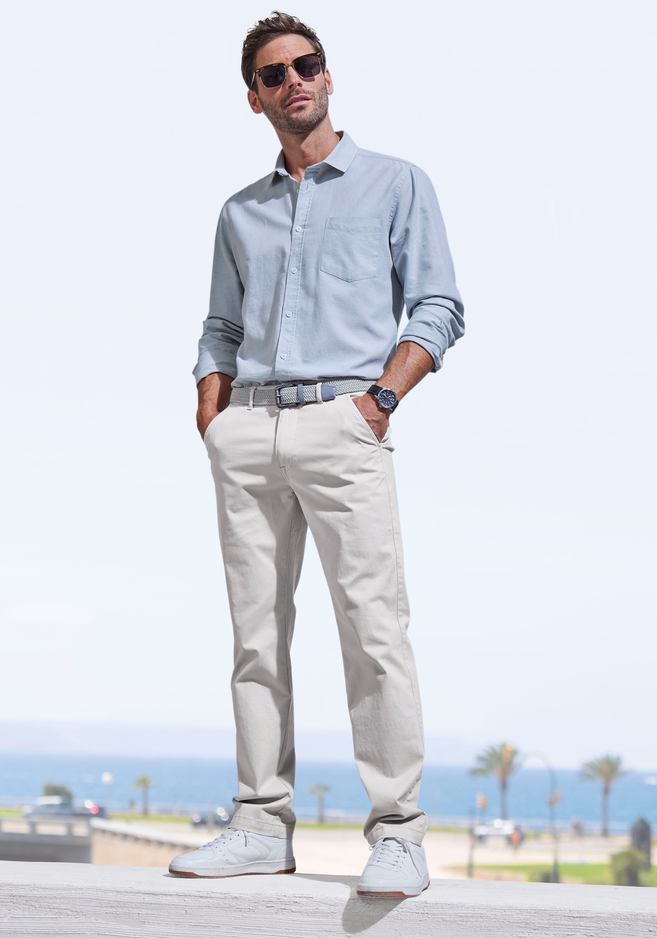 John Devin Chinohose »regular-fit«, aus elastischer Baumwoll-Qualität