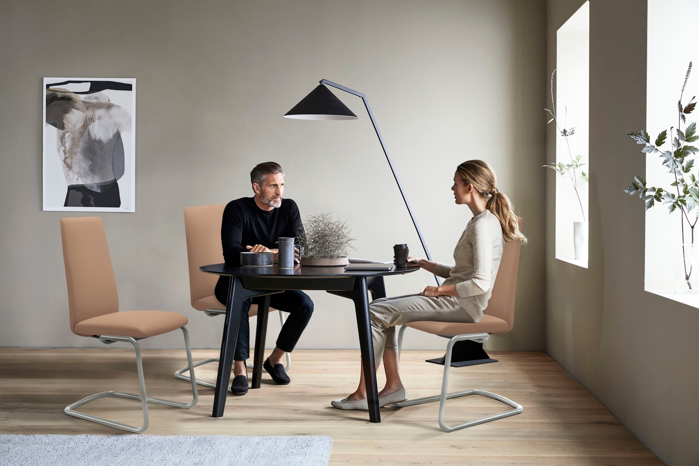 Stressless® Polsterstuhl »Laurel«, Leder PALOMA, High Back, Größe L, mit Beinen aus Stahl in Chrom matt