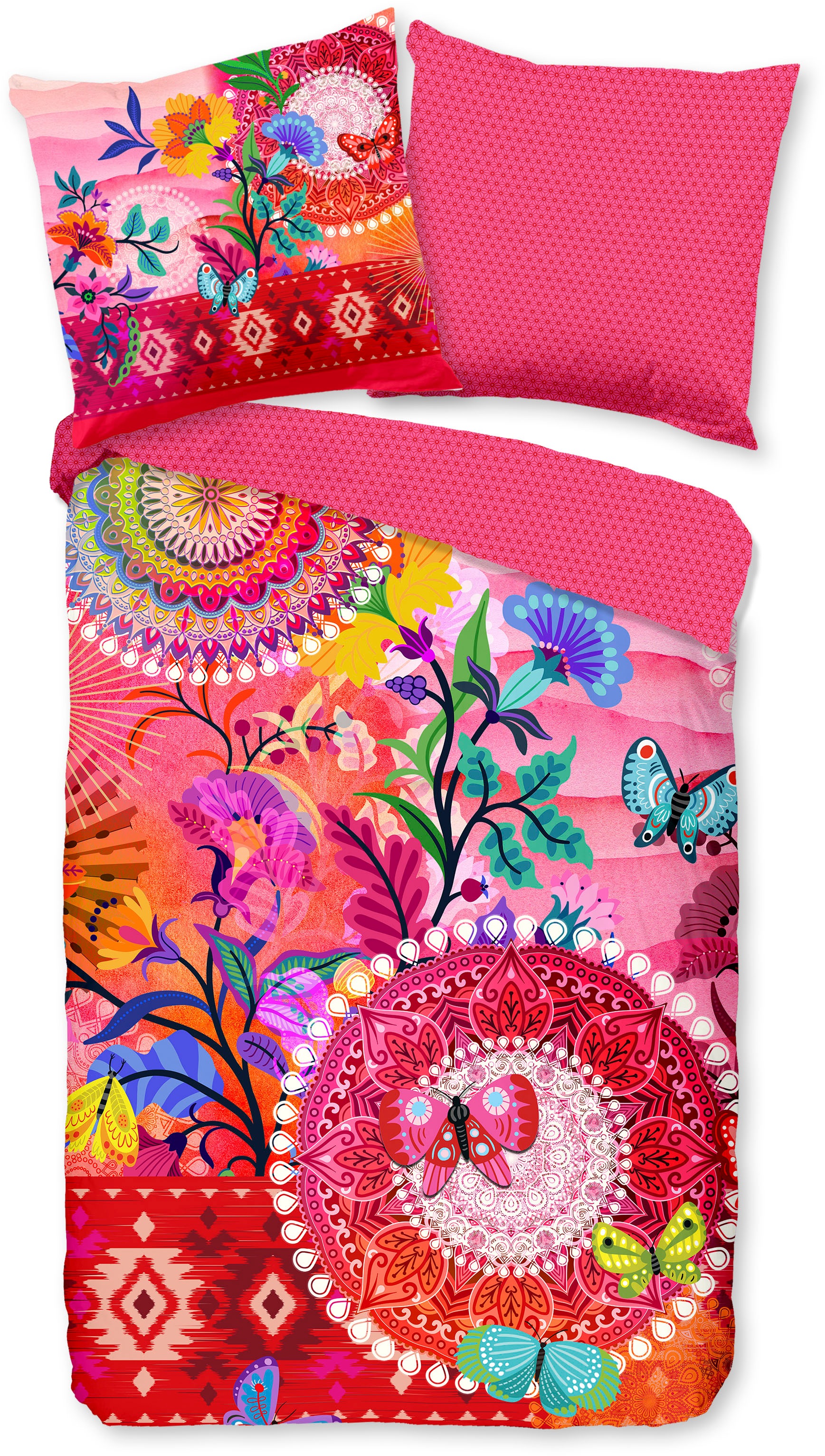 hip Wendebettwäsche »Giselah« 2 Stk. tlg. Mako-Satin, 135x200, Reißverschlu günstig online kaufen