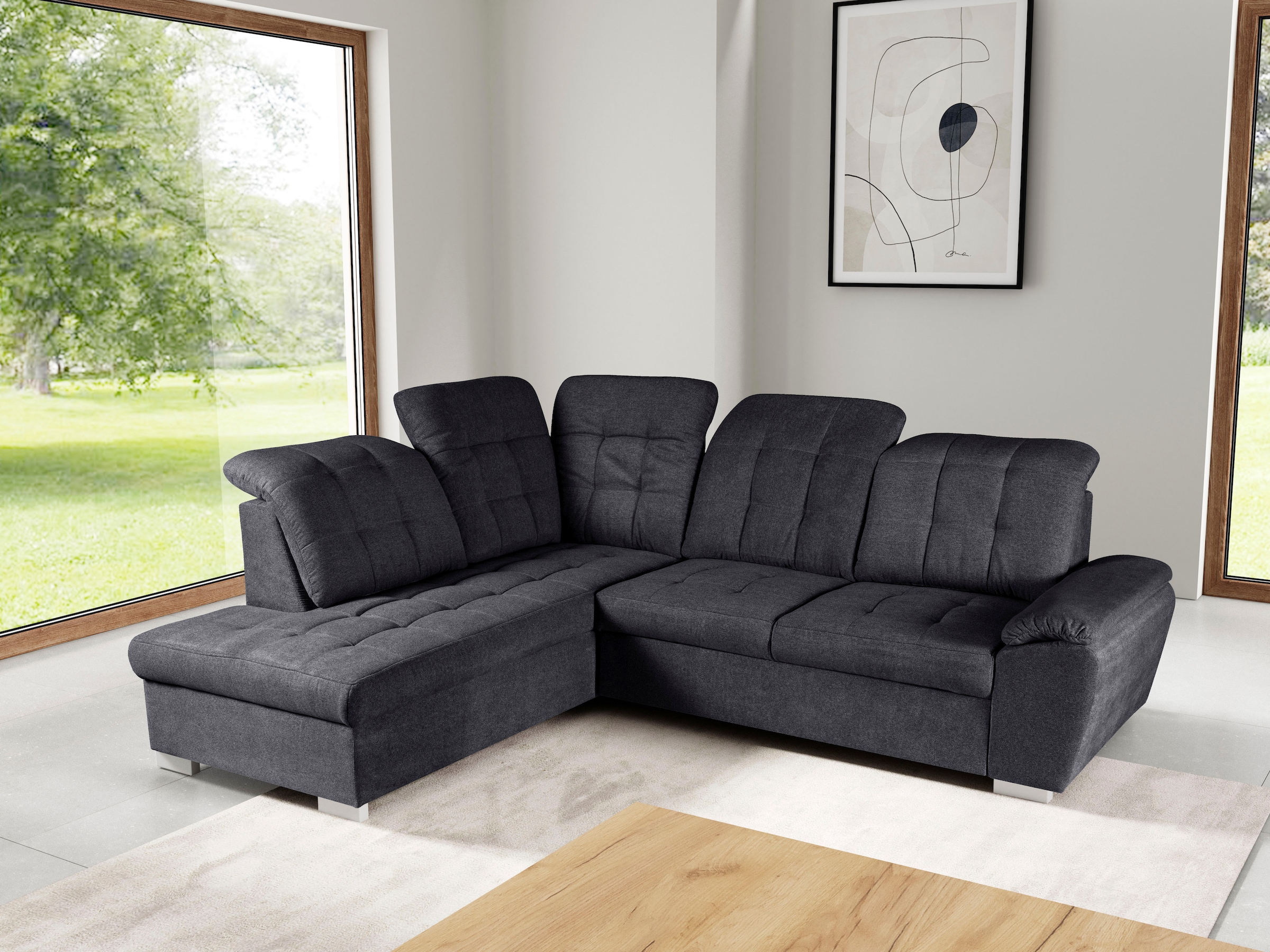 WERK2 Ecksofa »Brindisi, bequem und komfortabel, L-Form«, mit verstellbaren günstig online kaufen