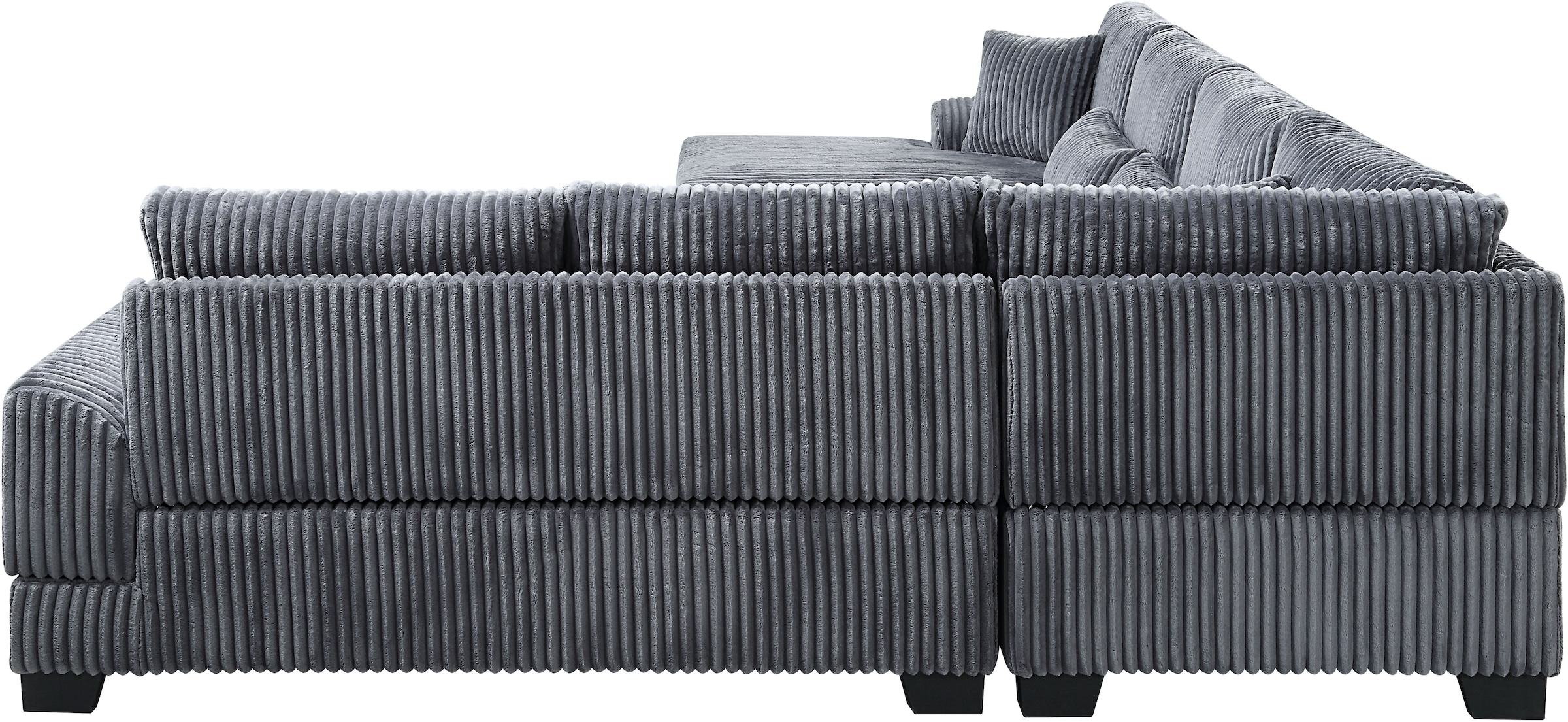 ATLANTIC home collection Wohnlandschaft, weicher XXL-Cordbezug, inklusive 6 Zierkissen