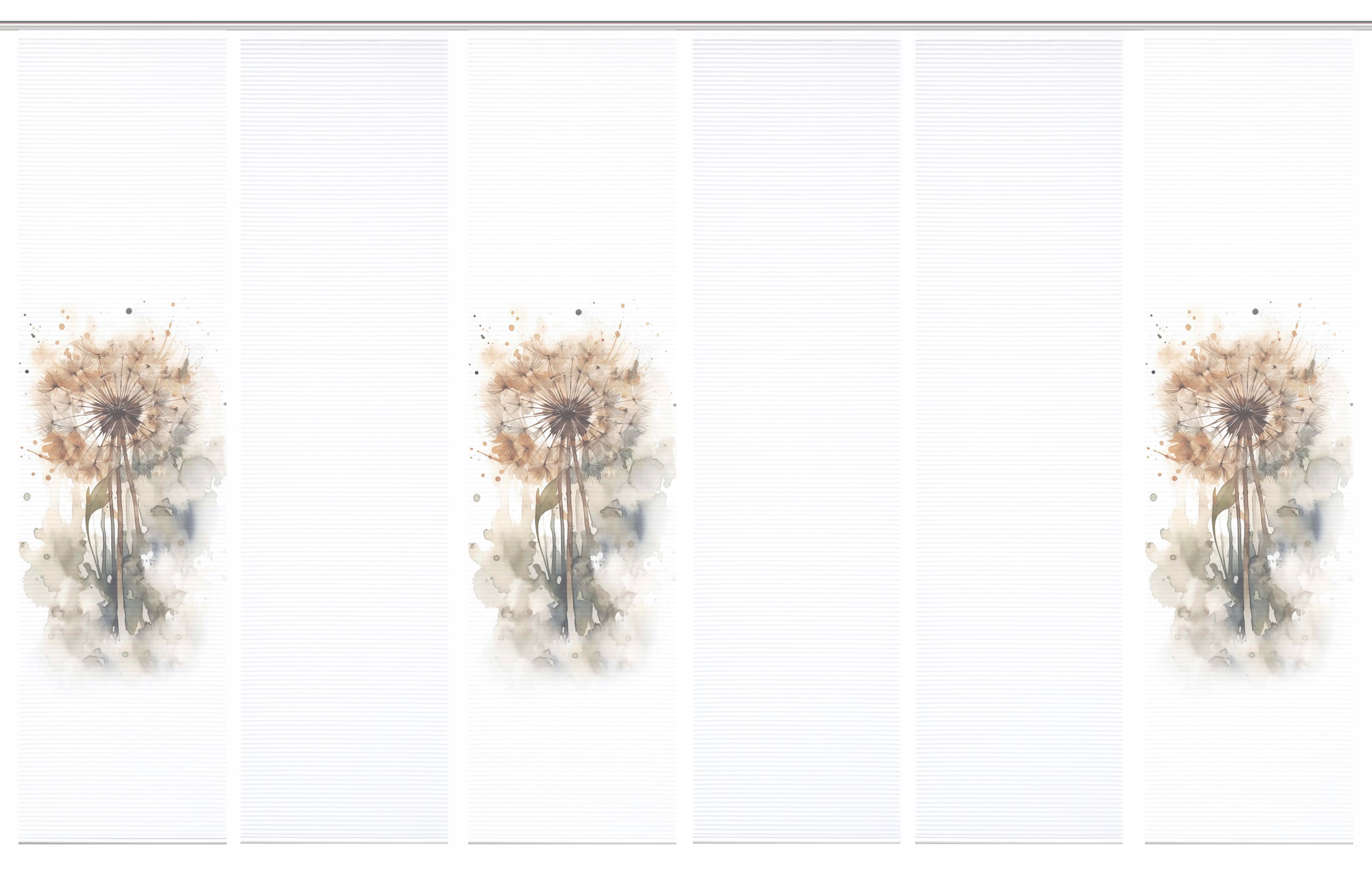 HOME in green Schiebegardine »AMARANDE« Paneelwagen 6 Stk. tlg. Bambusoptik, SET, recycelt, Digitaldruck