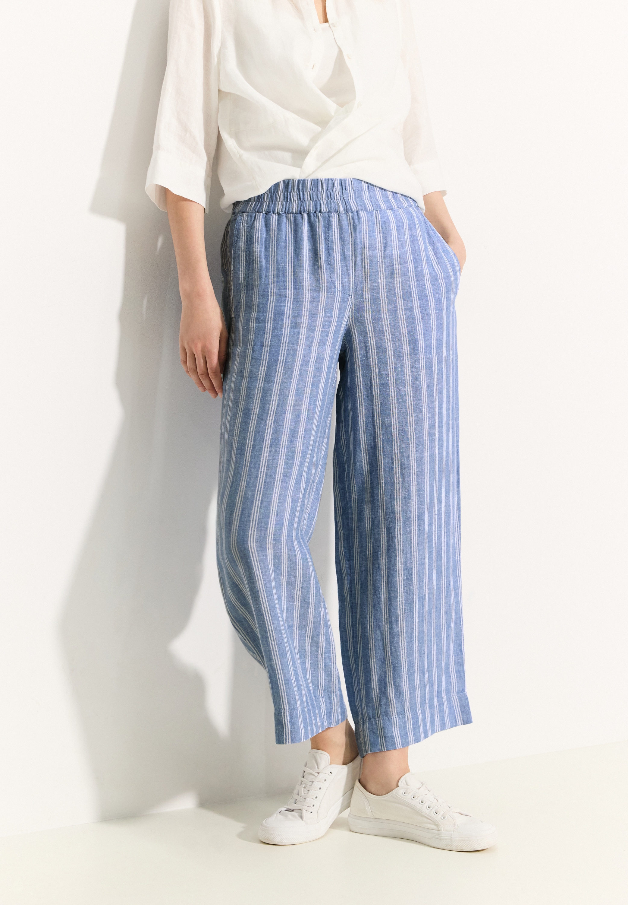 Cecil Leinenhose »Style Neele«, mit Streifen im Culotte-Stil