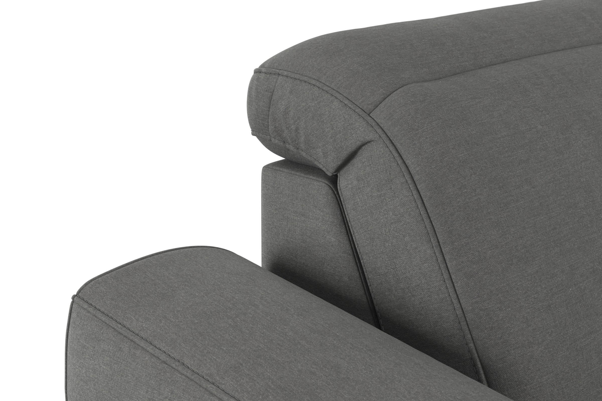 sit&more Wohnlandschaft »Dundee U-Form«, mit Federkern und Edelstahlfüßen, wahlweise mit Kopfteilverstellung