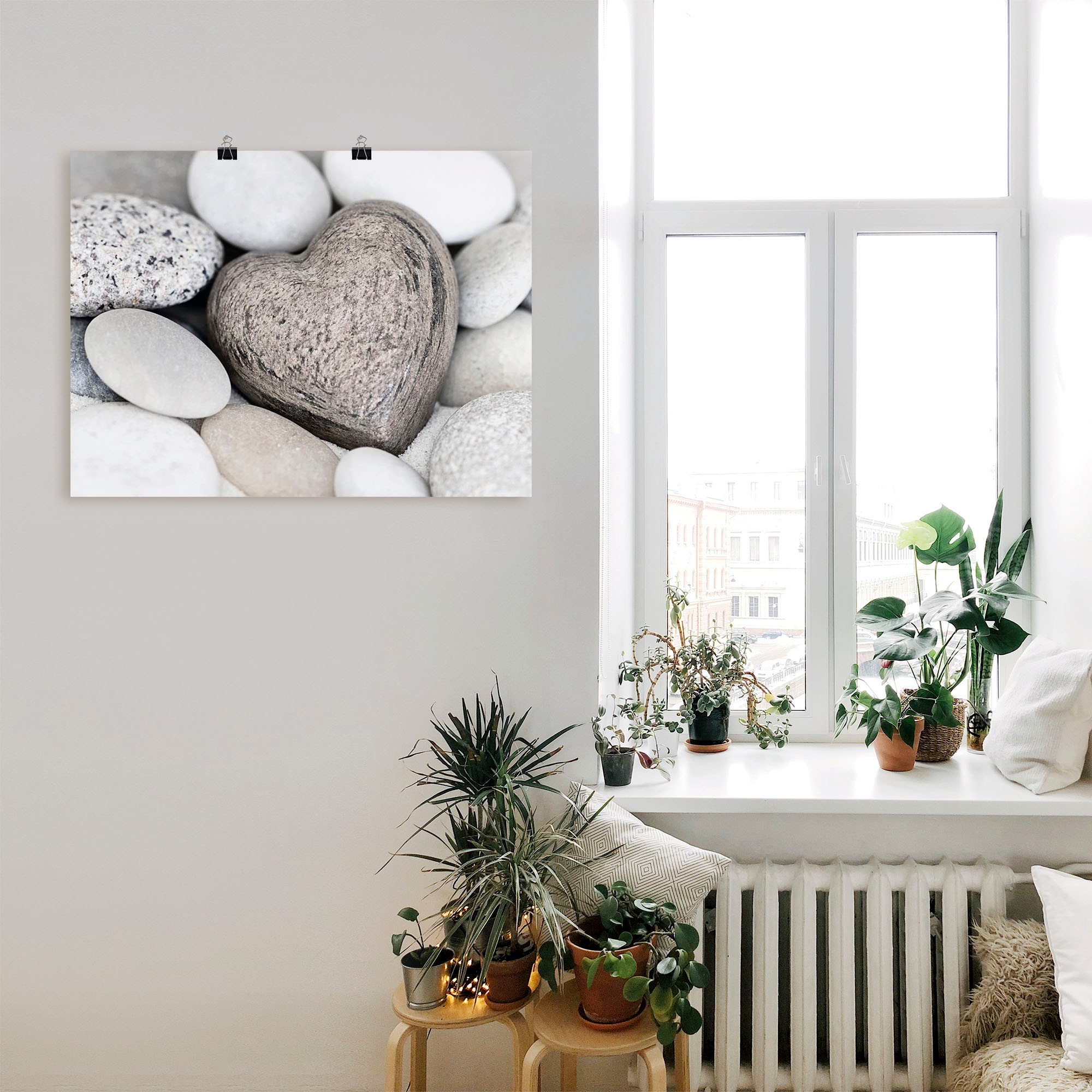 Artland Wandbild »Steinherz« Zen 1 Stk. tlg. als Leinwandbild, Poster, Wand günstig online kaufen