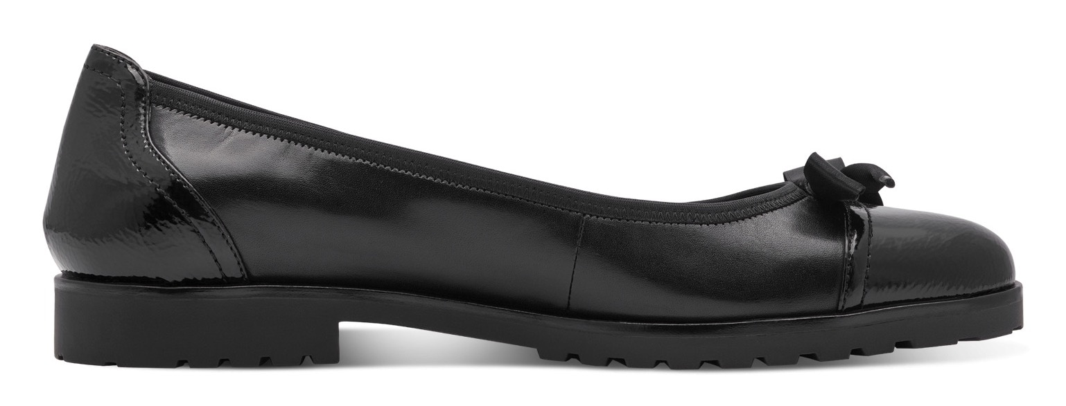 Tamaris Ballerina, Blockabsatz, Pumps, Businesschuh mit hübscher Textil-Schleife