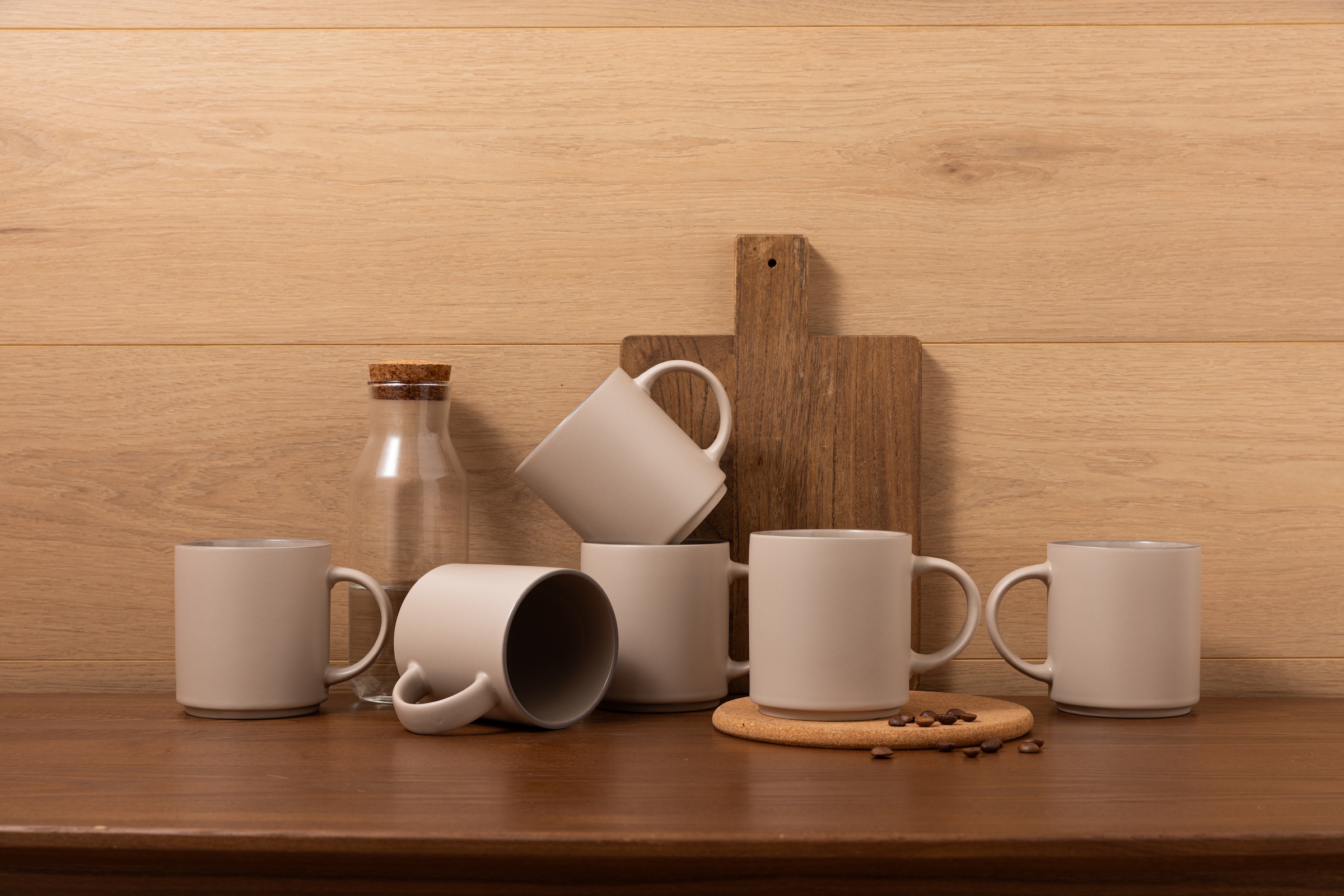 OTTO home Becher »Kaffeebecher Ylvii, 6er Set« spülmaschinenfest und mikrowellengeeignet, 350 ml