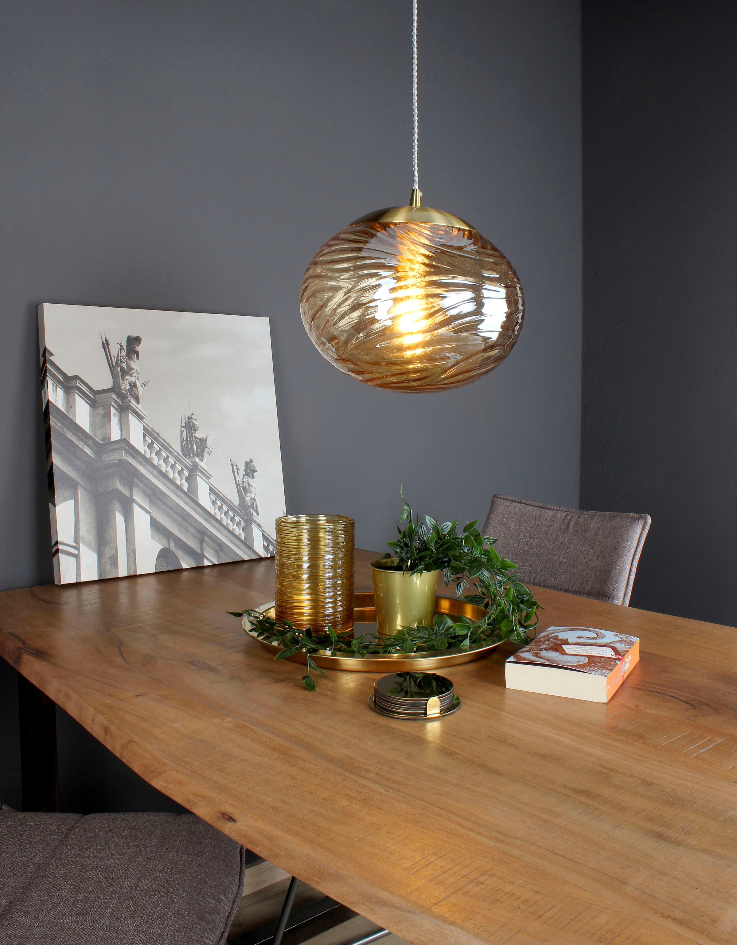 ECO-LIGHT Hängeleuchte »Nereide«, Leuchtmittel E27 | Leuchtmittel wechselbar, hochwertiges Glas