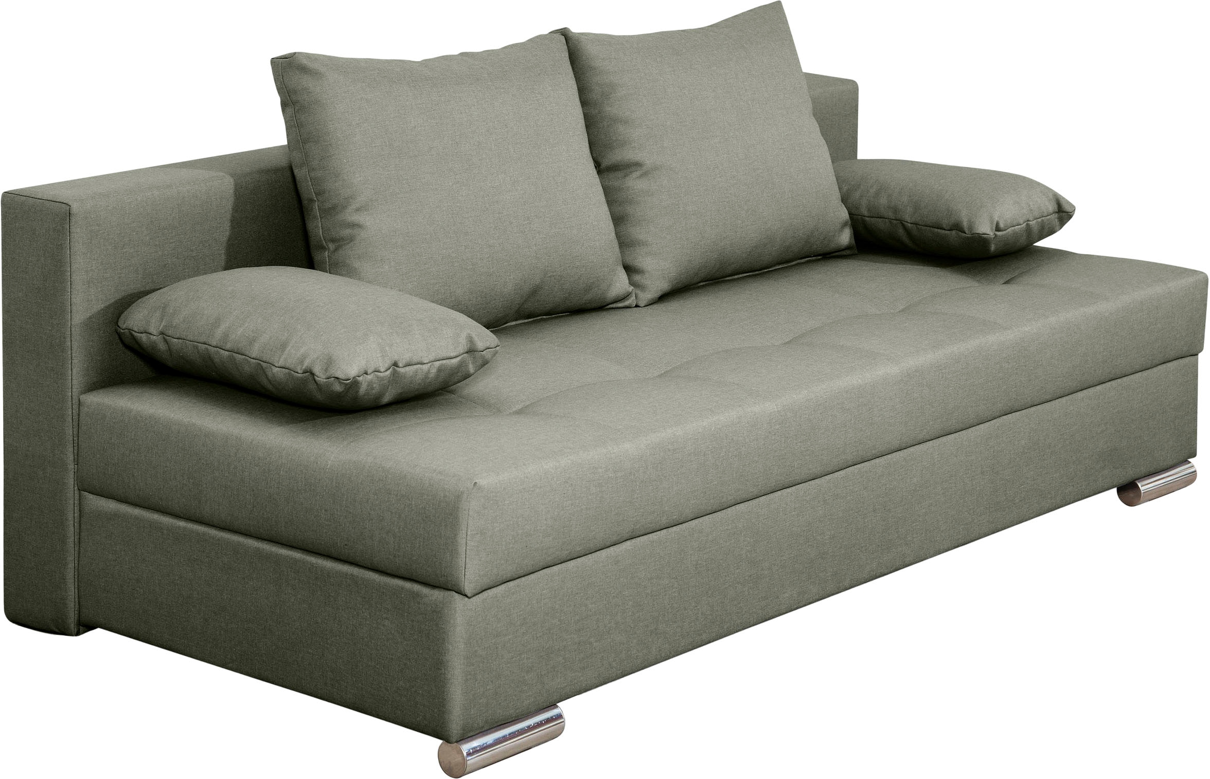 COLLECTION AB Schlafsofa »Tania mit Bettfunktion und Bettkasten«, komfortabler Sitzkomfort: Federkern-Polsterung, inklusive Rückenkissen