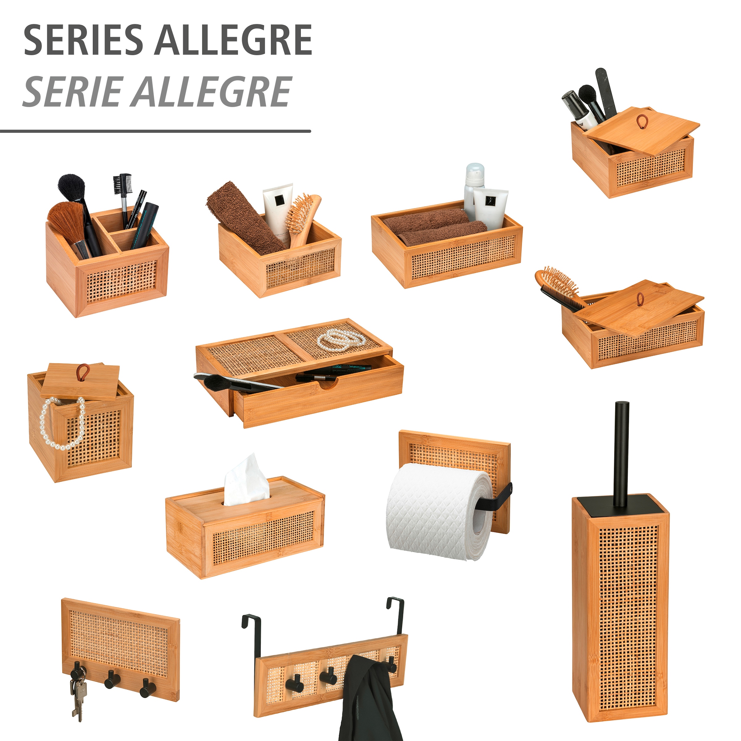 WENKO Toilettenpapierhalter »Allegre«, aus Bambus und Rattan