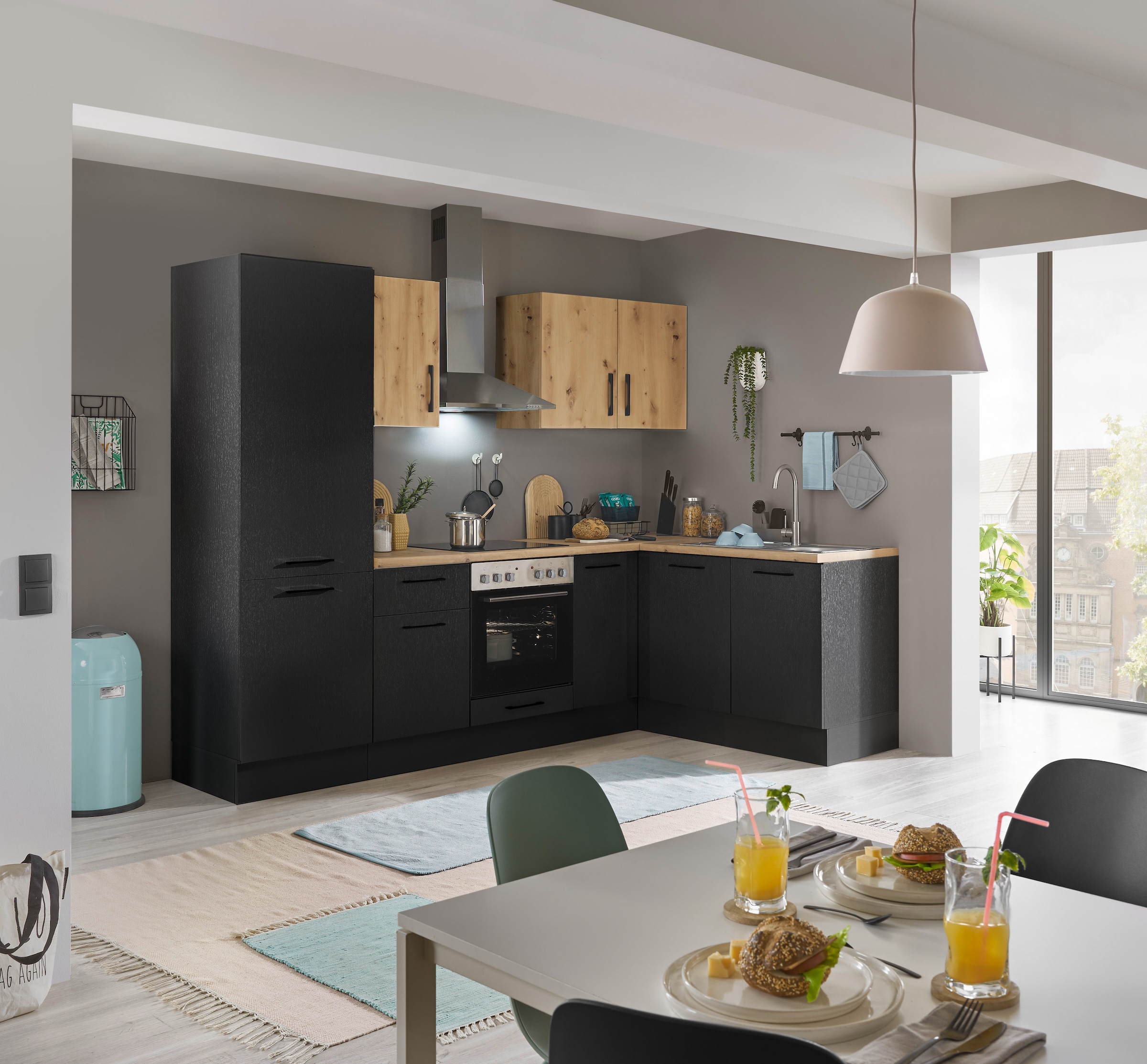 BASIC by Balculina Winkelküche, Breite 270 cm, wahlweise mit E-Geräten