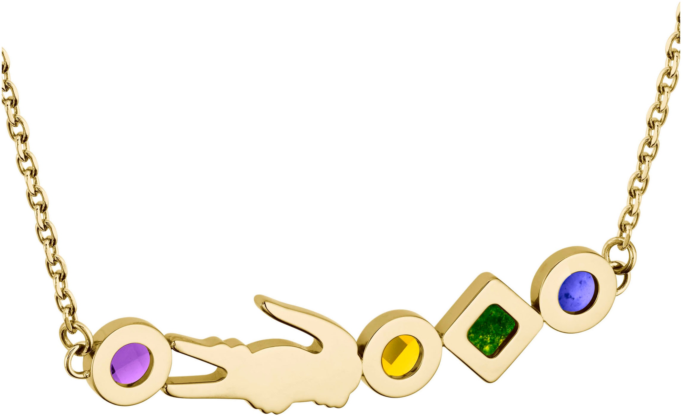 Lacoste Kette mit Anhänger »DEVA, 2040360«, mit Sodalith, Topas, Amethyst, Moosachat