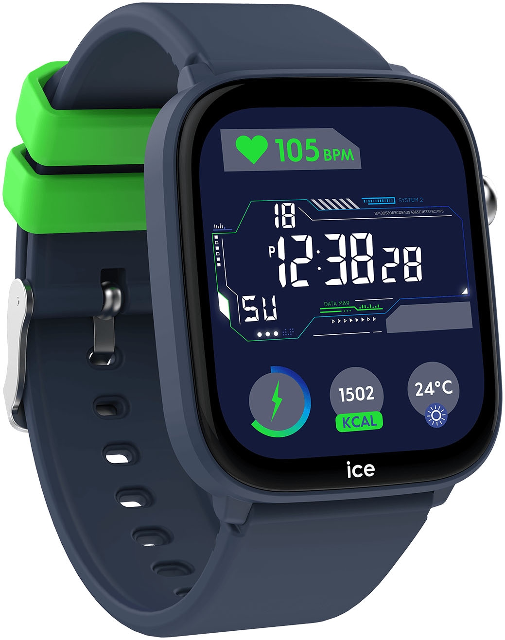 ice-watch Smartwatch »ICE smart junior 3.0 - Find My - 1.75«, Armbanduhr, Kinderuhr, Silikonarmband, Bluetooth, Geschenkidee,digital