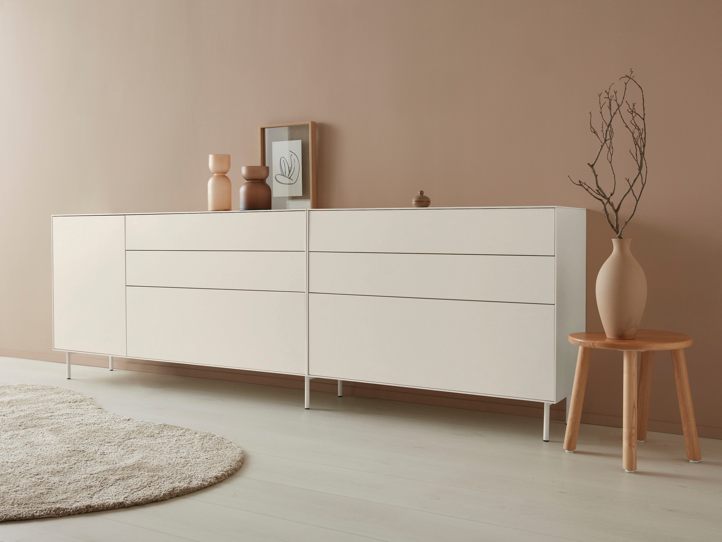 LeGer Home by Lena Gercke Sideboard »Essentials«, Breite: 167cm, MDF lackiert, Push-to-open-Funktion