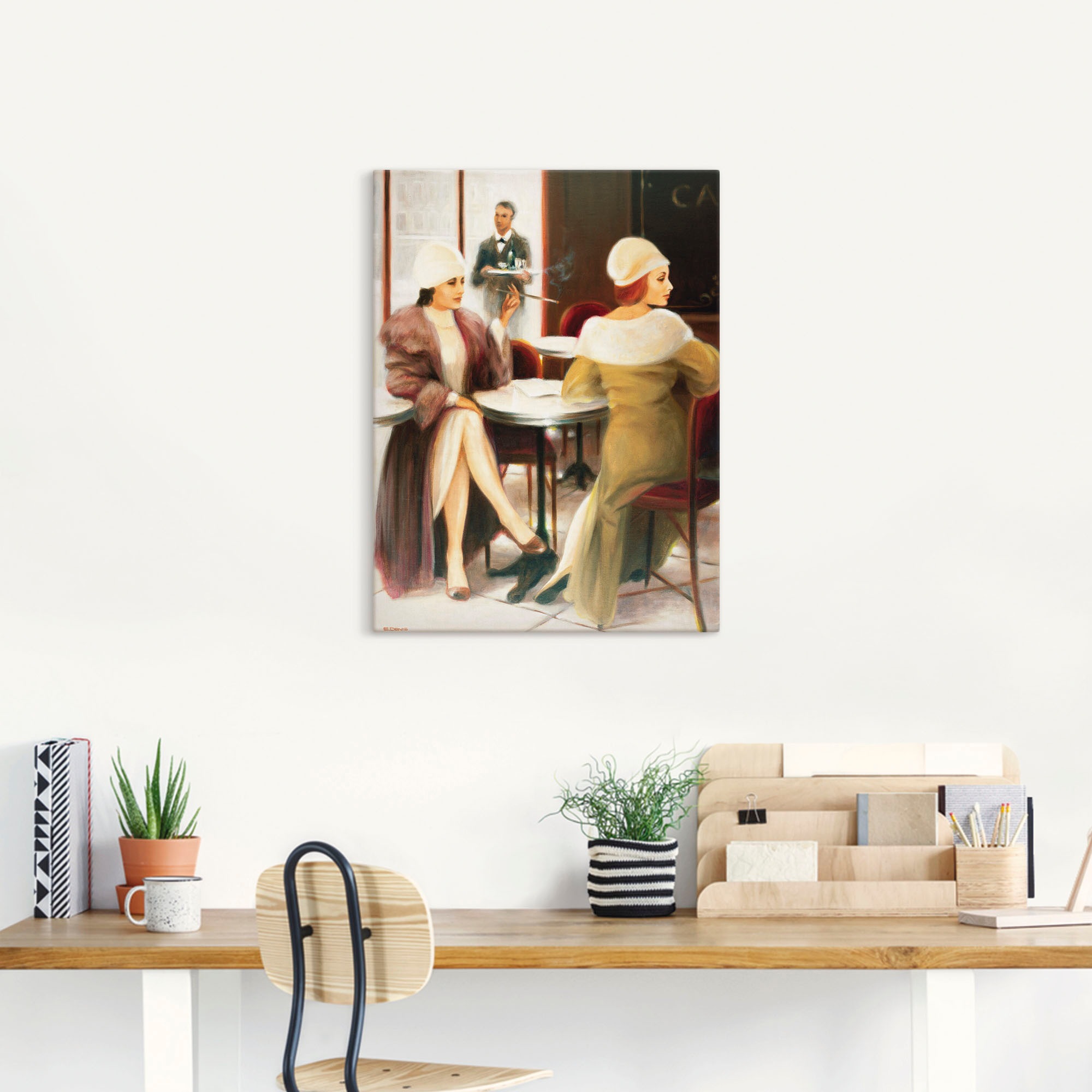 Artland Wandbild »Cafe I«, Frau, (1 St.), als Leinwandbild, Poster in verschied. Größen