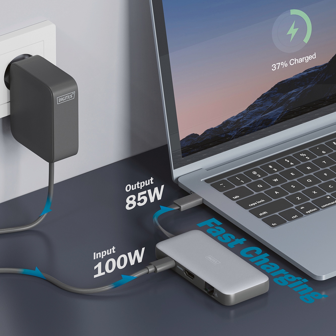 Digitus Laptop-Dockingstation »USB-C Travel Docking Station, 7-Port, HDMI, USB, RJ45«