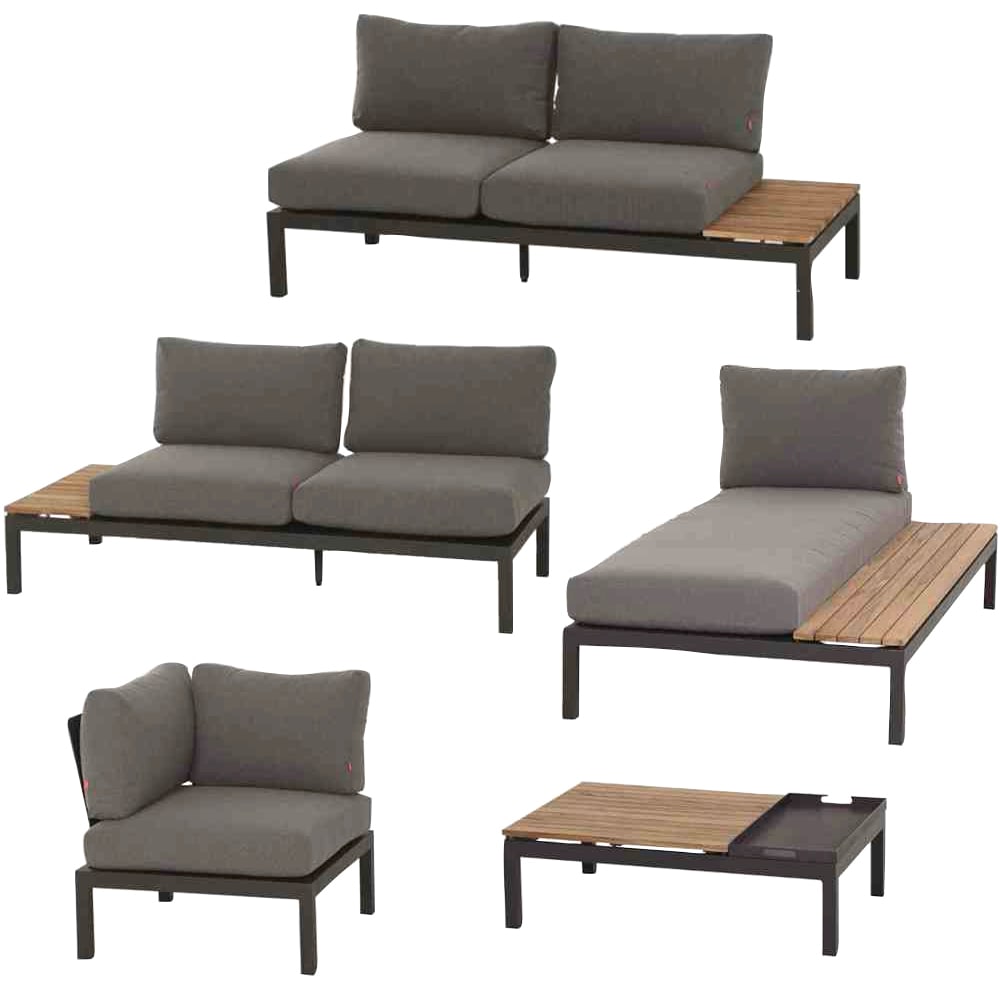 Siena Garden Gartenlounge-Set »Alvida«, (5 tlg.)
