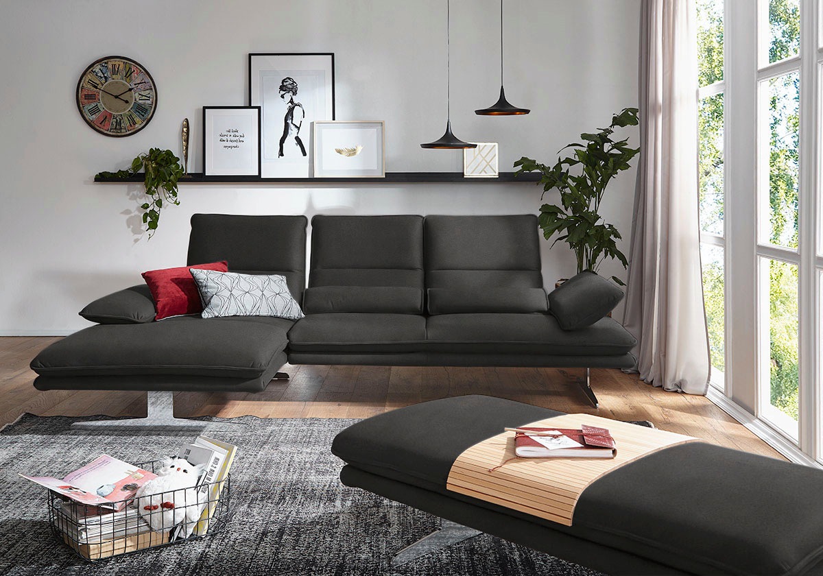 W.SCHILLIG Ecksofa »broadway, Designsofa mit tollem Sitzkomfort, L-Form«, S günstig online kaufen